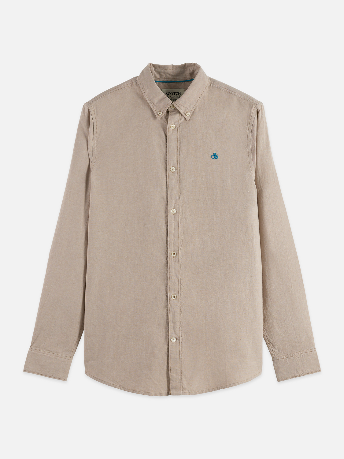 Scotch & Soda - Regular Fit Solid Oxford Shirt - Amphora