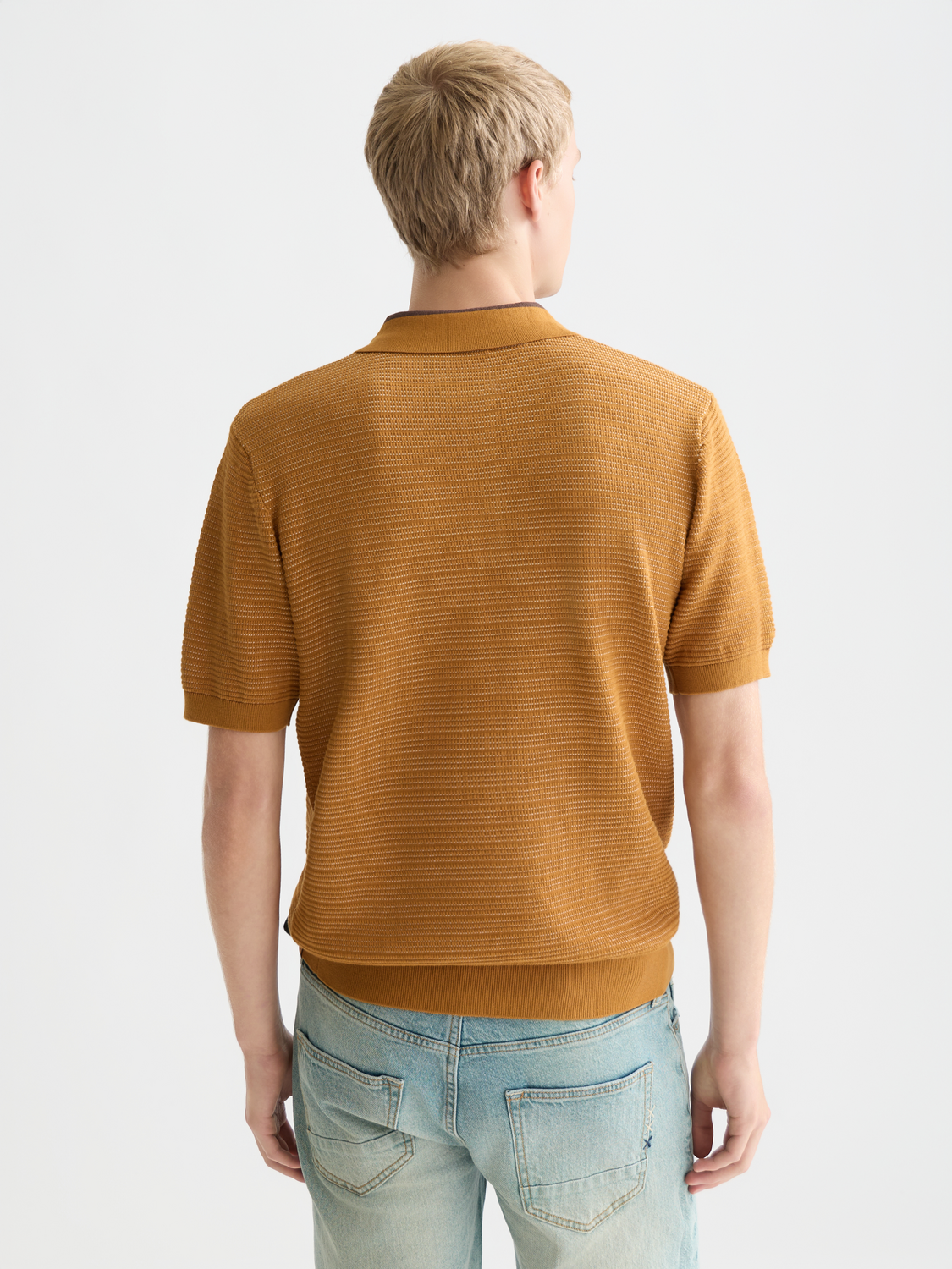 Scotch & Soda - Structured Knitted Regular Fit Polo - Cathay Spice