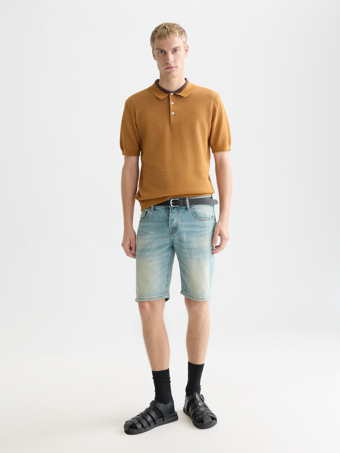 Scotch & Soda - Structured Knitted Regular Fit Polo - Cathay Spice