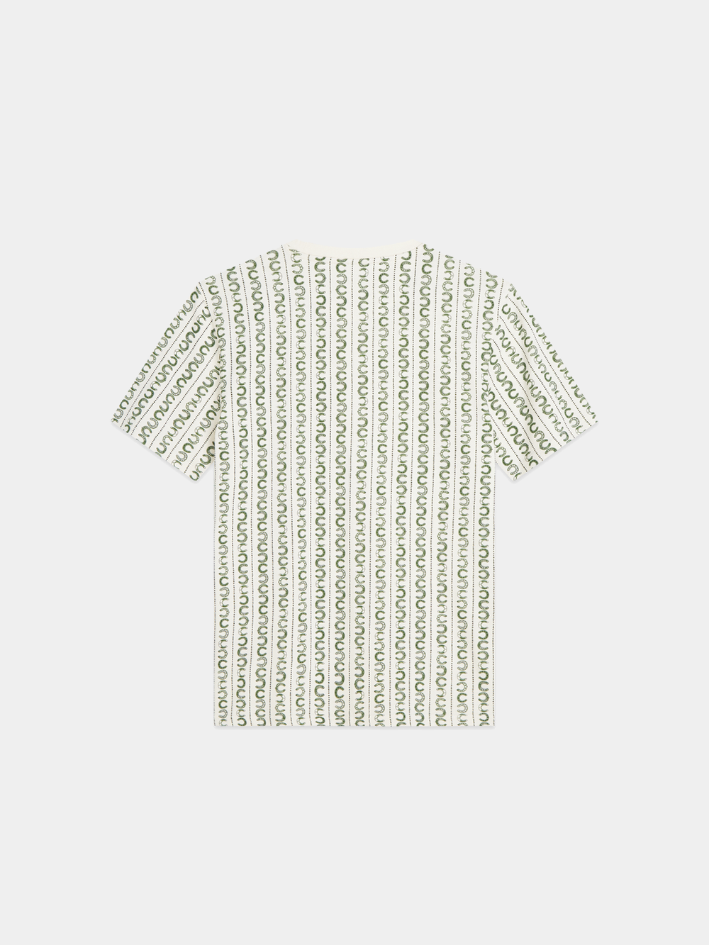 Scotch & Soda - Printed Regular Fit Tee - Horseshoe Stripe Eggnog