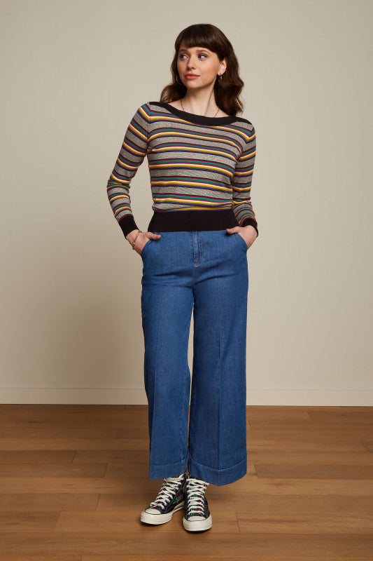 King Louie - Audrey Top Sixties Stripe - Black