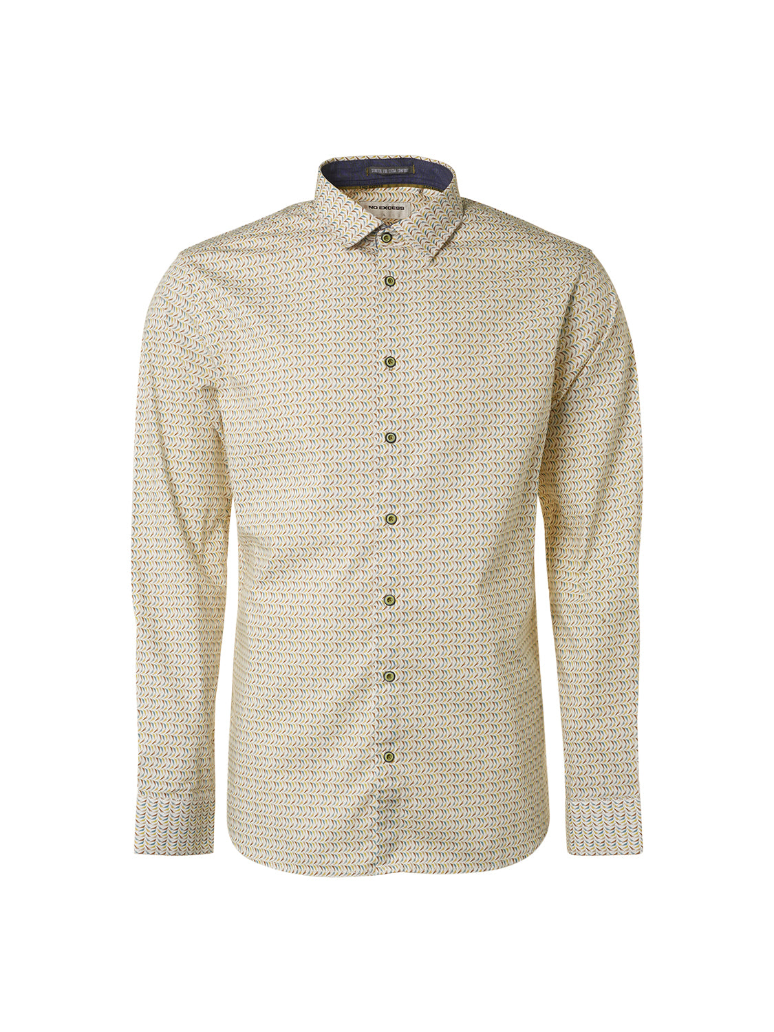 No Excess - Flags Printed LS Shirt - Light Green