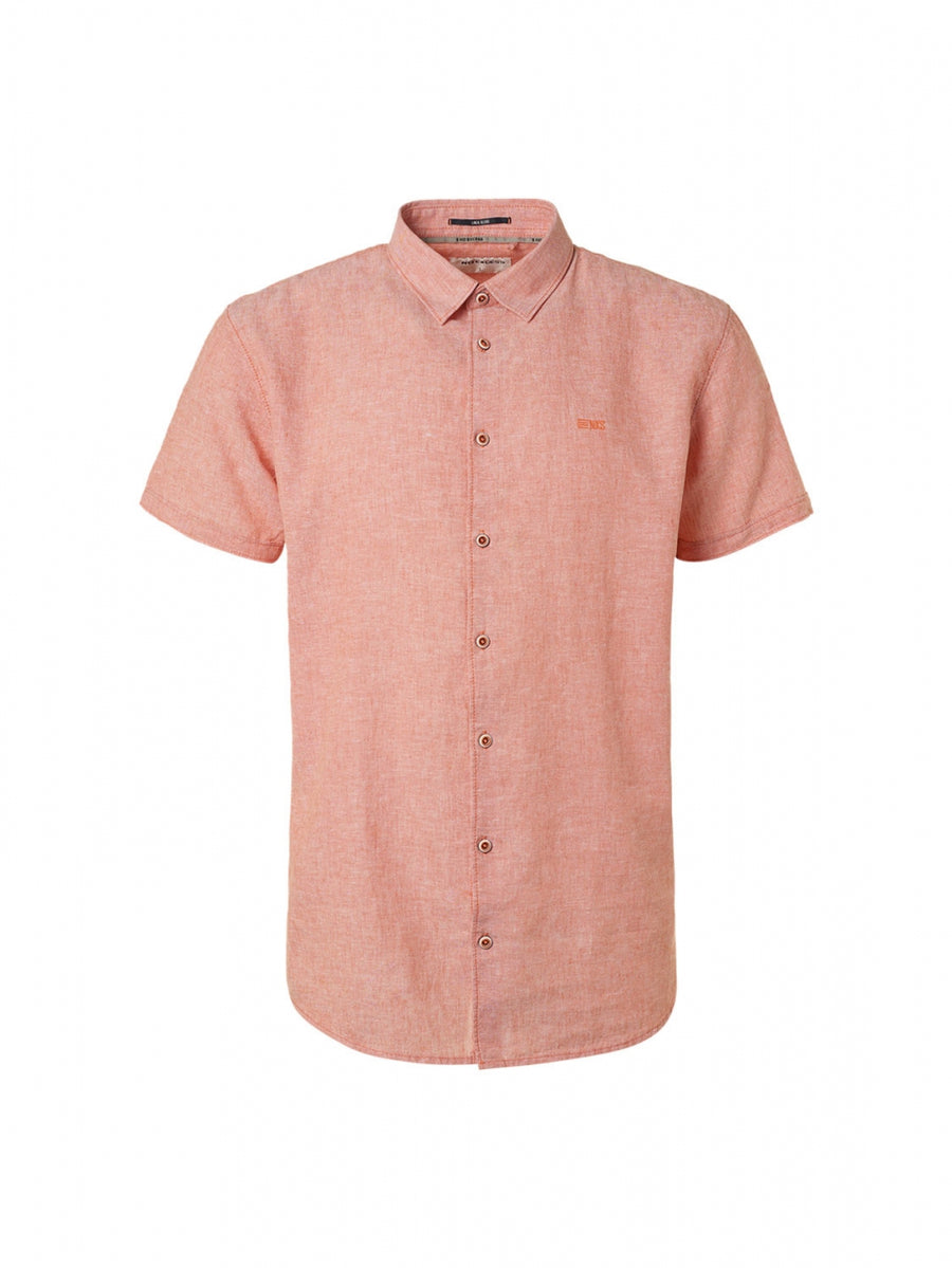 No Excess - Melange SS Shirt - Papaya