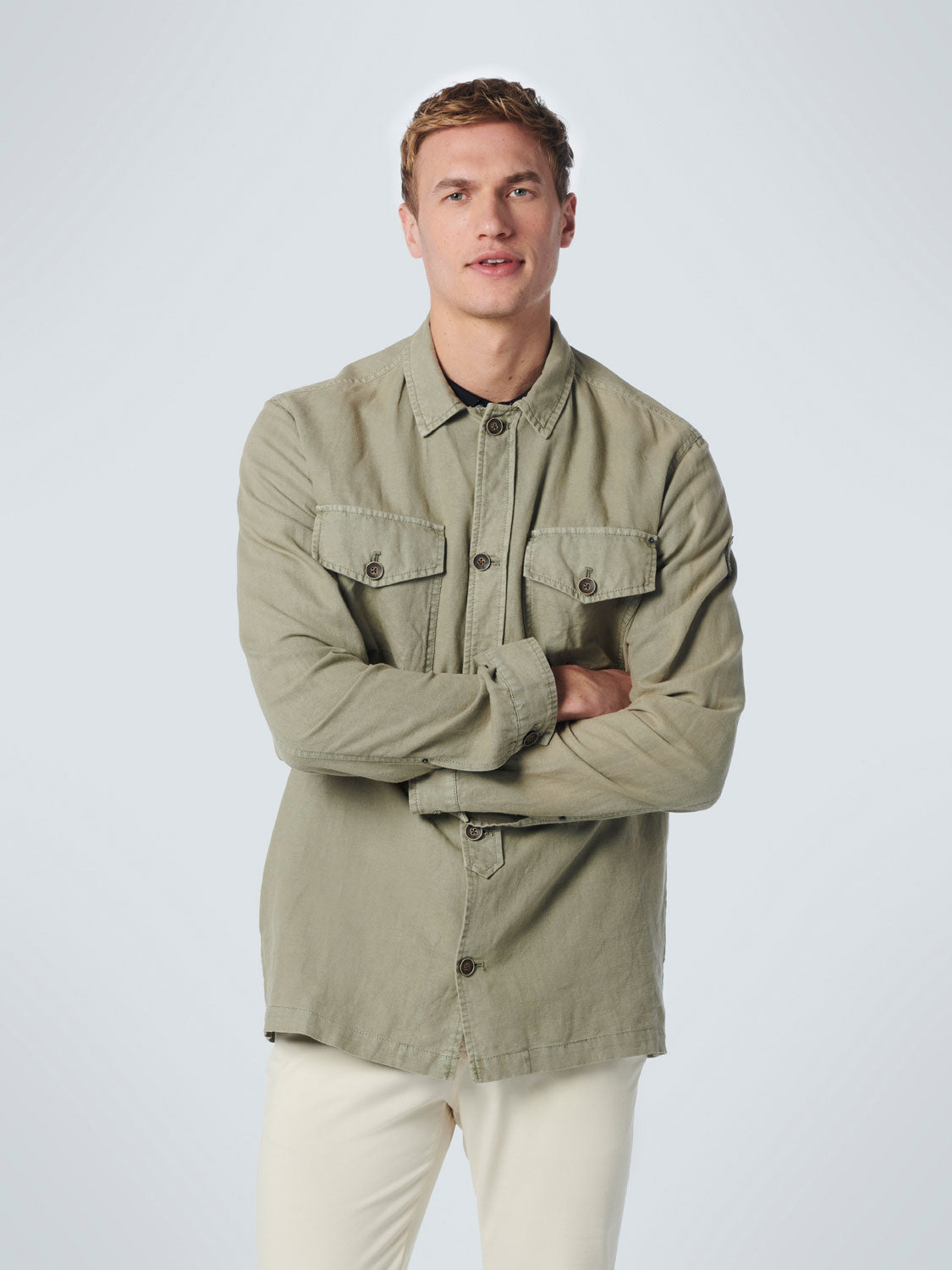 No Excess - Surplus Garment Dyed Overshirt - Smoke Green