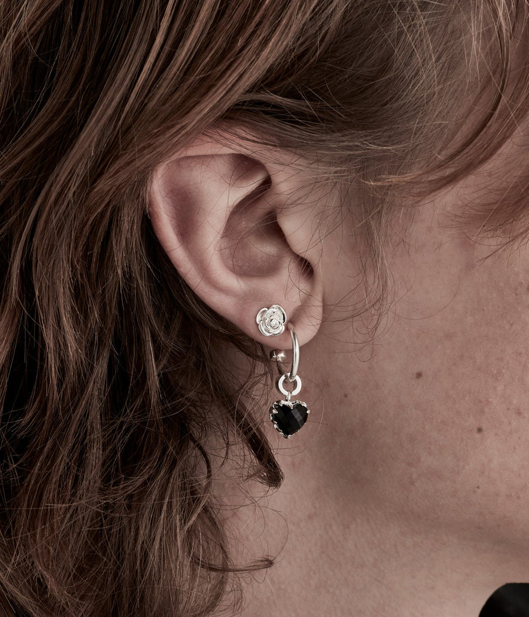 Stolen Girlfriends Club - Rose Bud Earrings - Silver