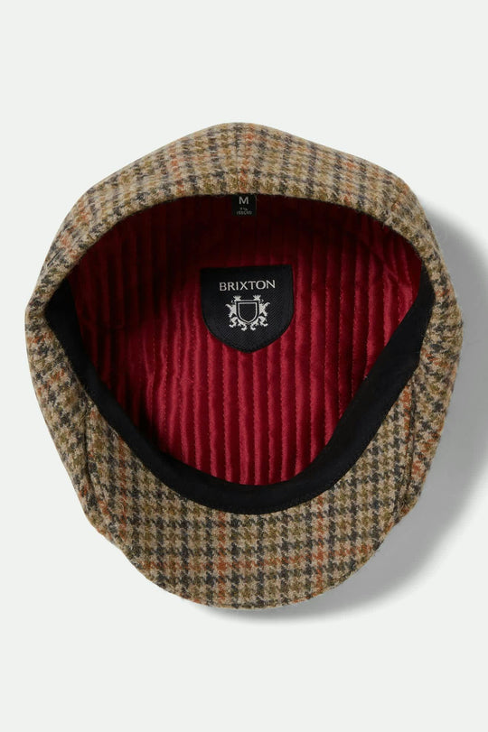 Brixton - Brood Snap Cap - Oatmeal/Charcoal Houndstooth