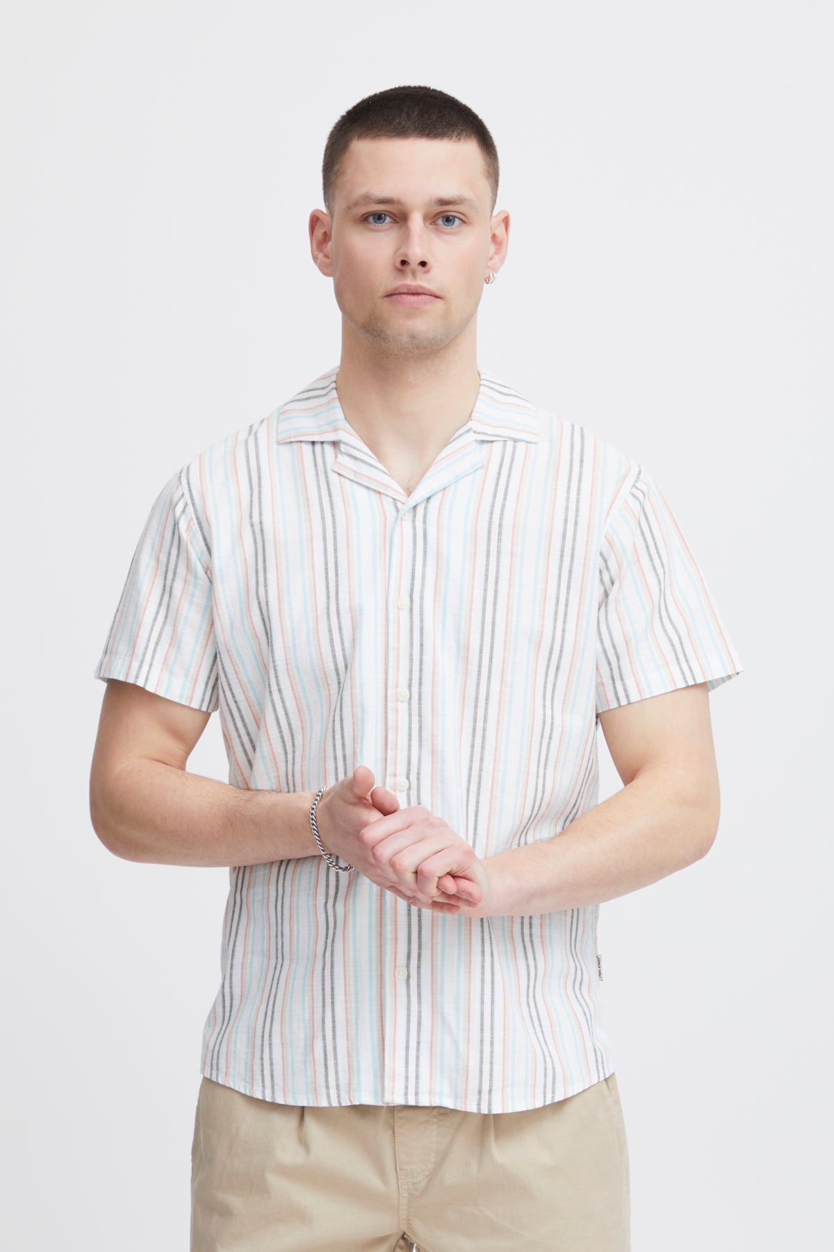 Blend - Ice Cream Stripe SS Shirt - Snow White