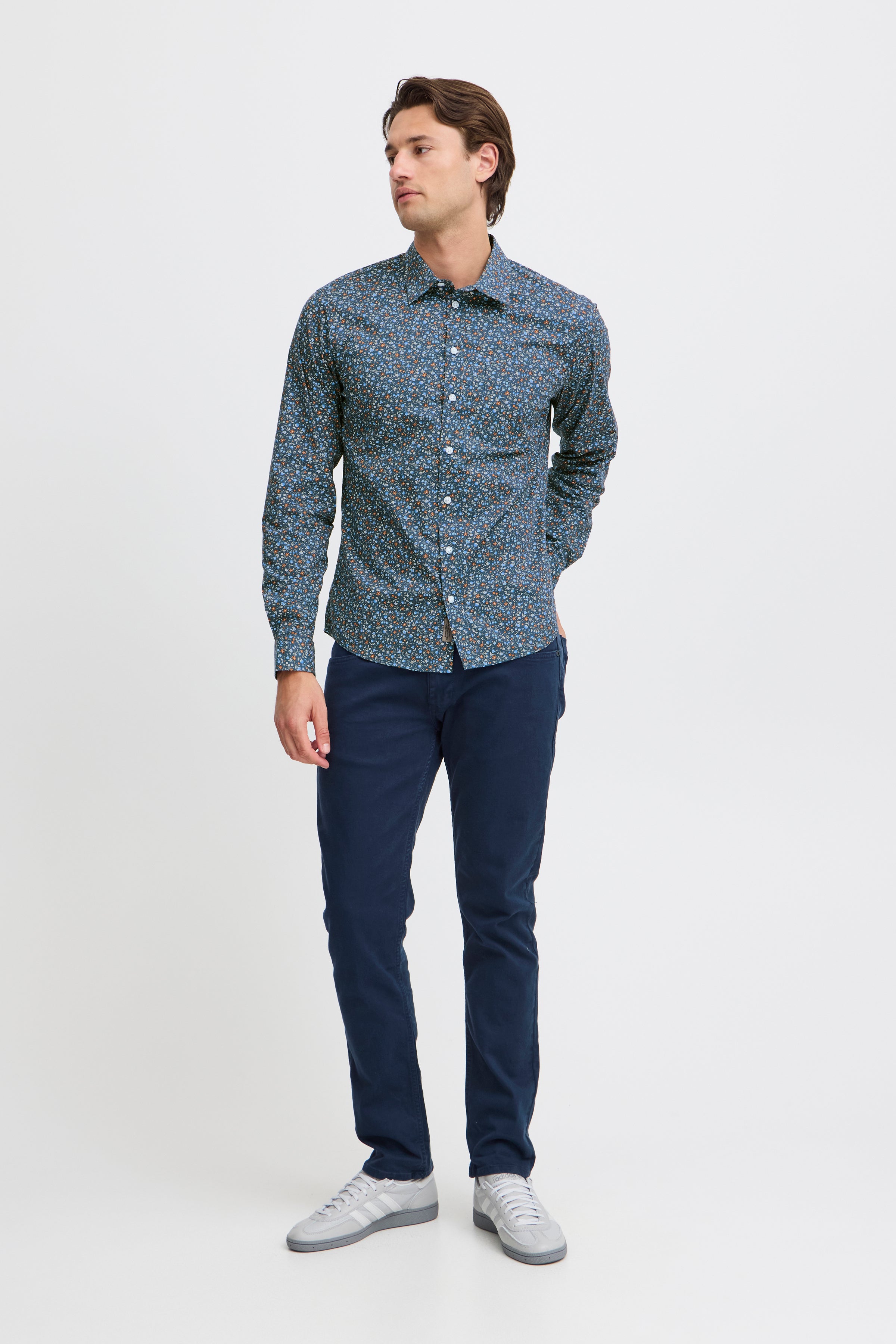 Blend - Tiny Floral Shirt - Dress Blues