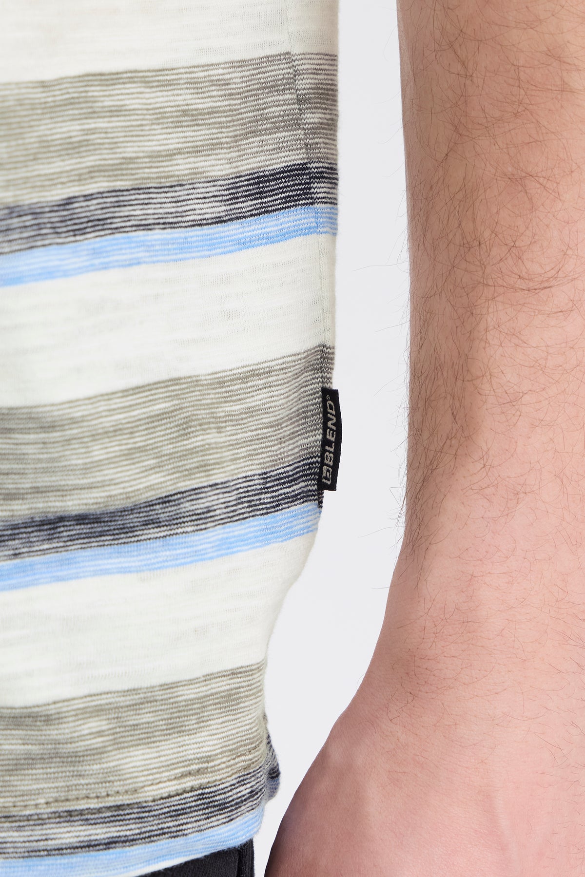 Blend - Striped Tee - Dusty Olive