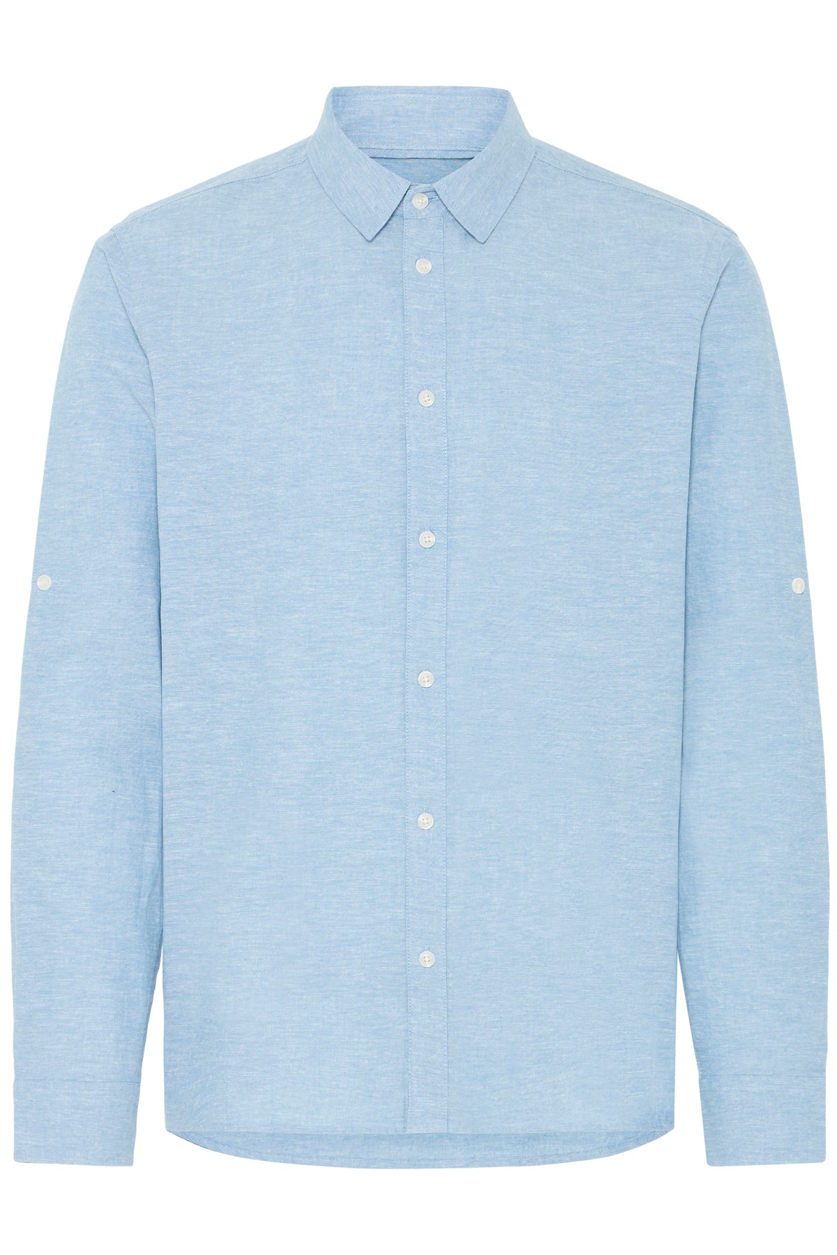 Blend - Linen Blend LS Shirt - Lichen Blue