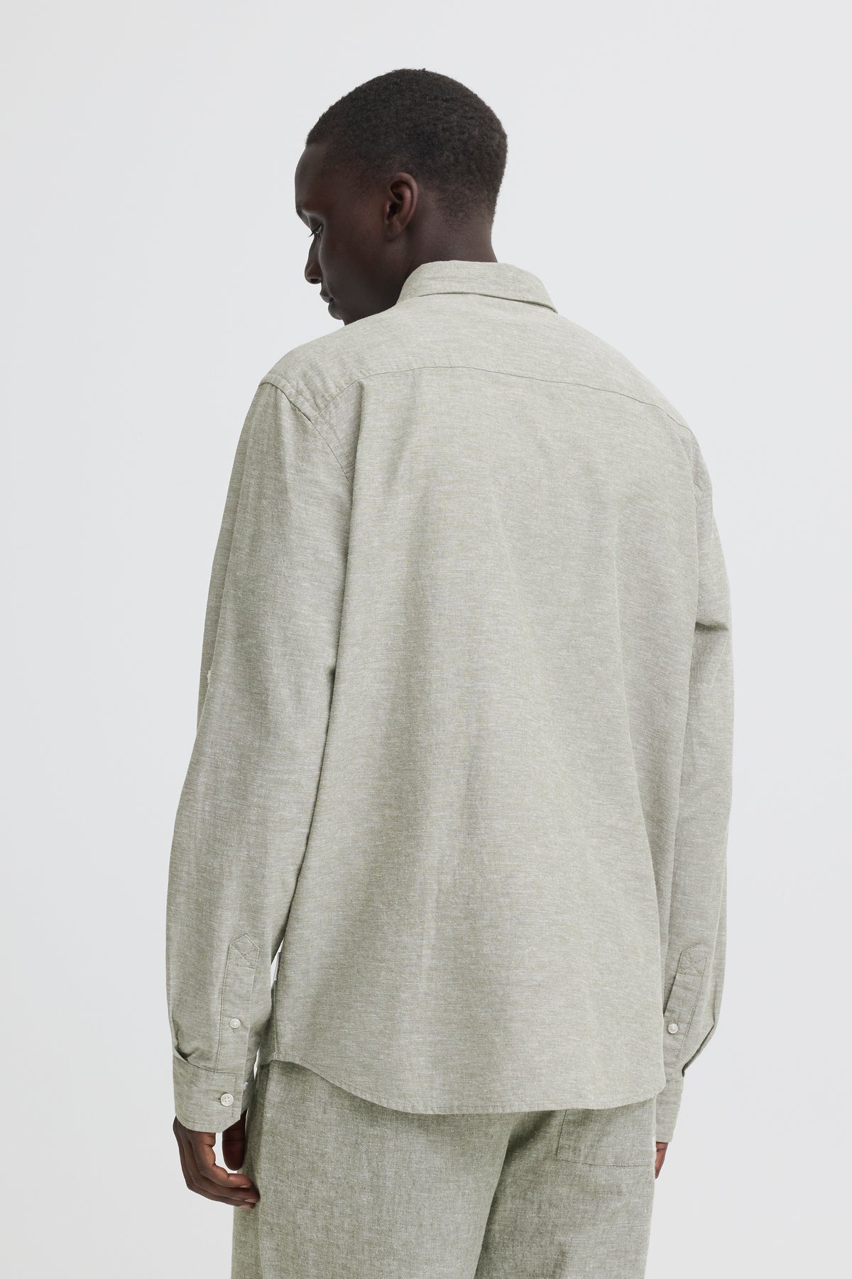 Blend - Linen Blend LS Shirt - Dusty Olive