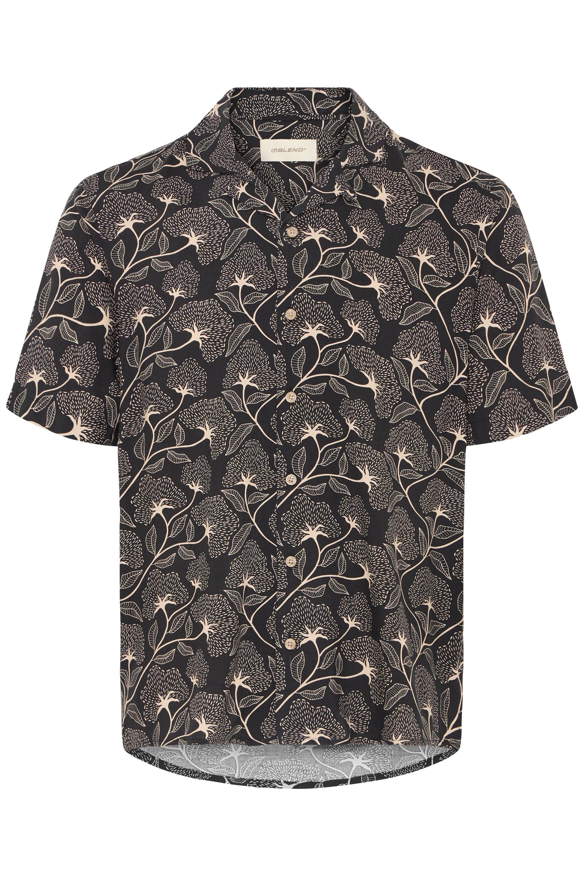 Blend - Tree Print SS Shirt - Black Beauty