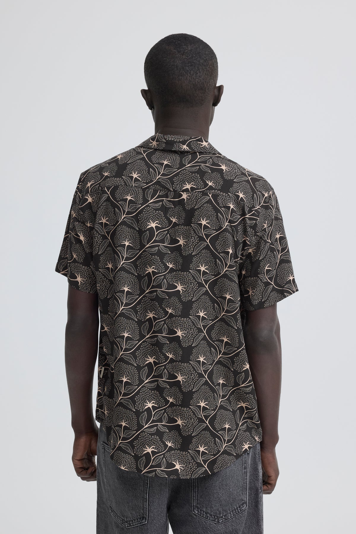 Blend - Tree Print SS Shirt - Black Beauty