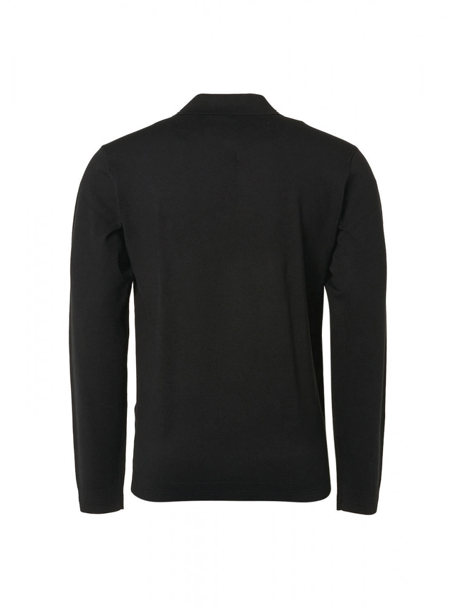 No Excess - Pullover LS Polo - Black