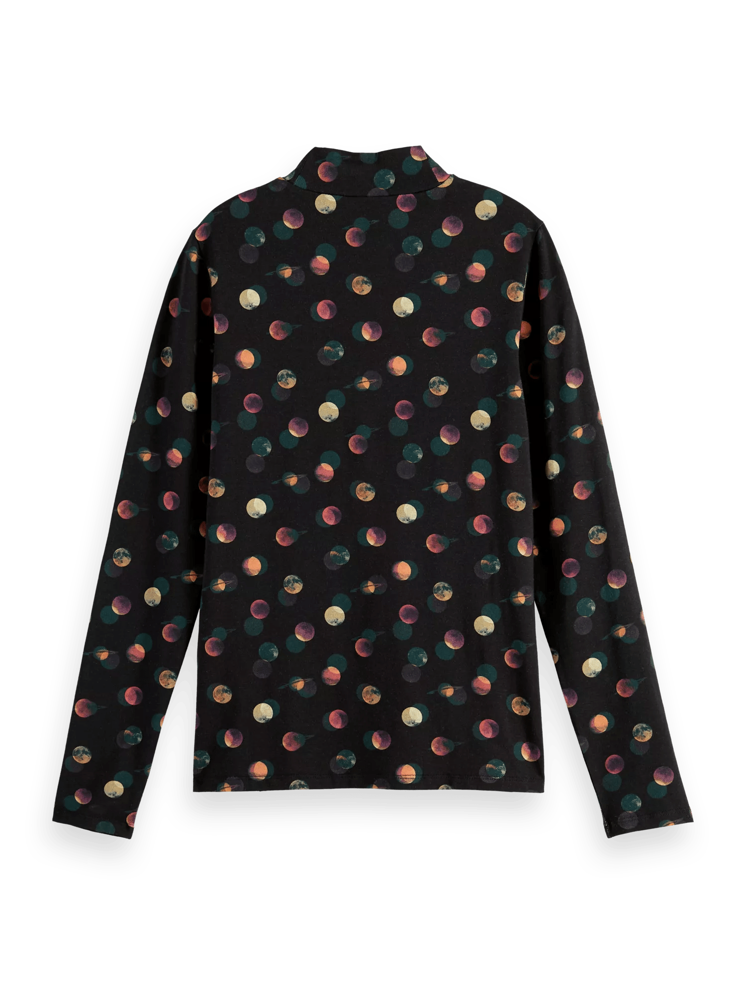 Maison Scotch - Printed Slim Fit LS Turtleneck Tee - Planets