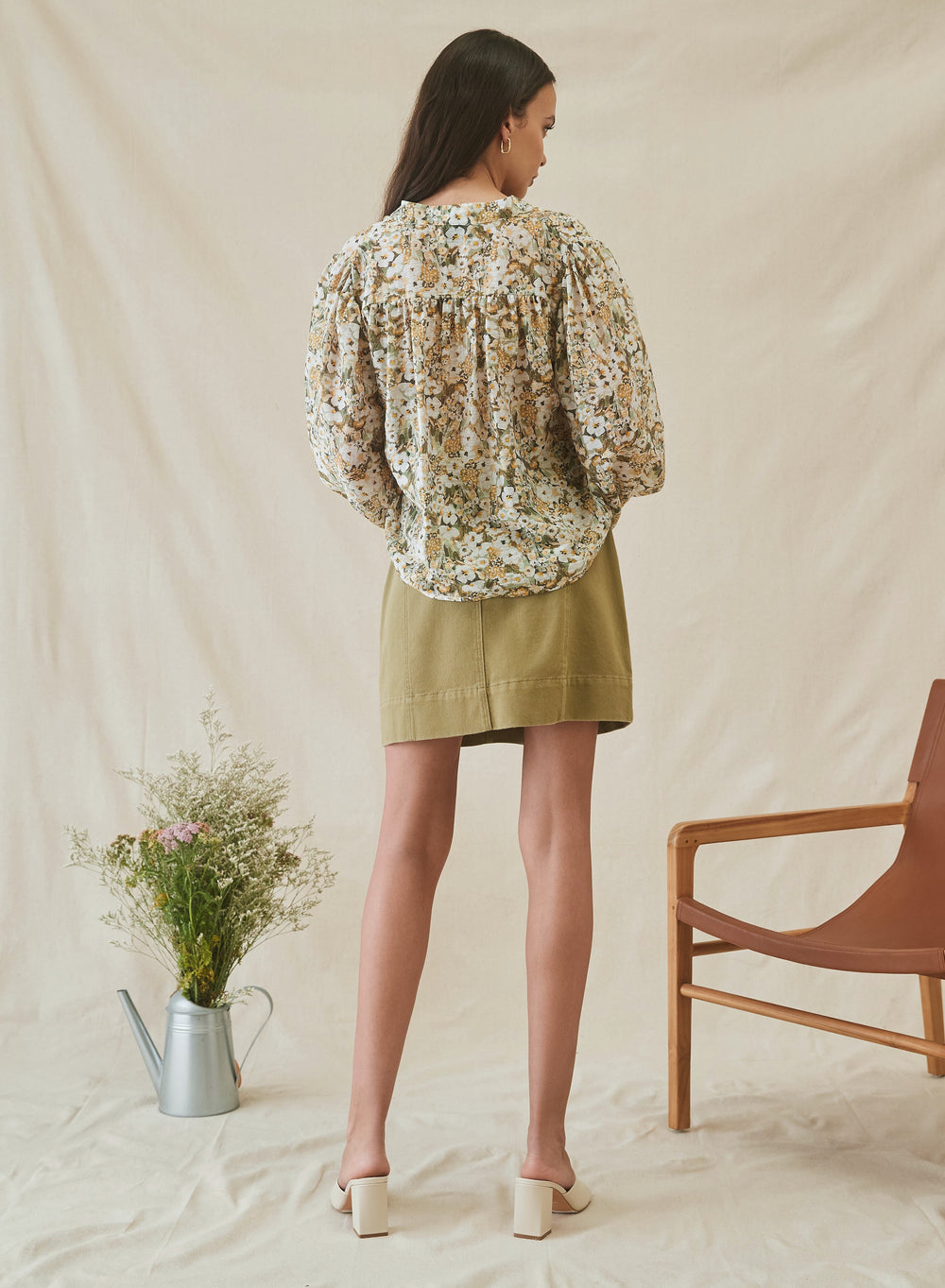 Esmaee - Indie Denim Skirt - Sage