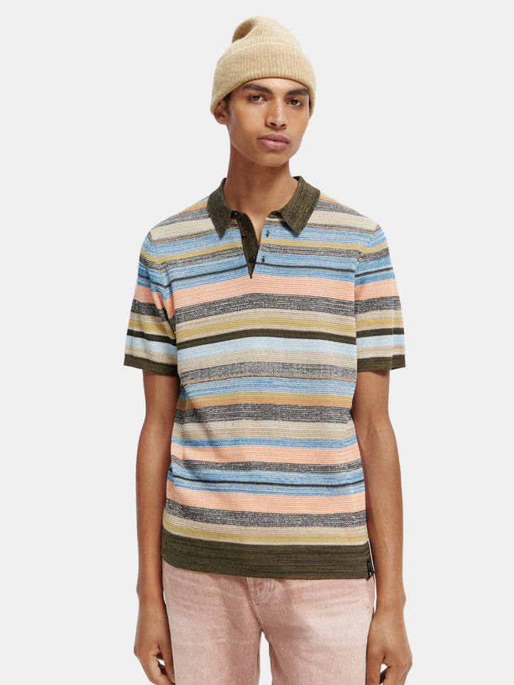 Scotch & Soda - Striped Organic Cotton Polo - Gelato
