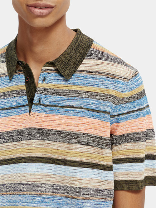 Scotch & Soda - Striped Organic Cotton Polo - Gelato