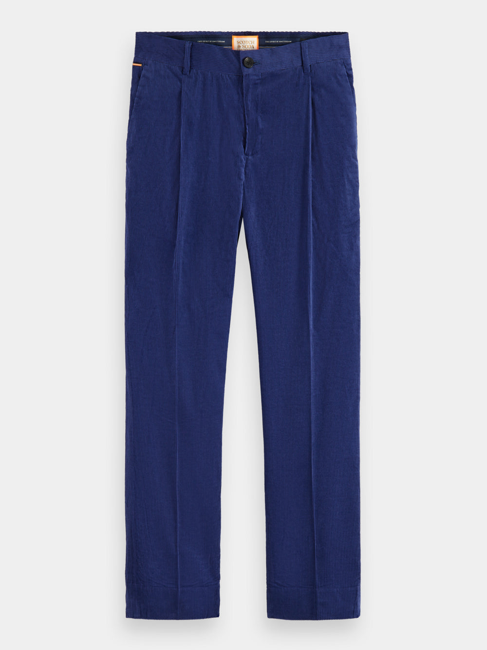 Scotch & Soda - Blake Pleated Corduroy Chino - Denim Blue