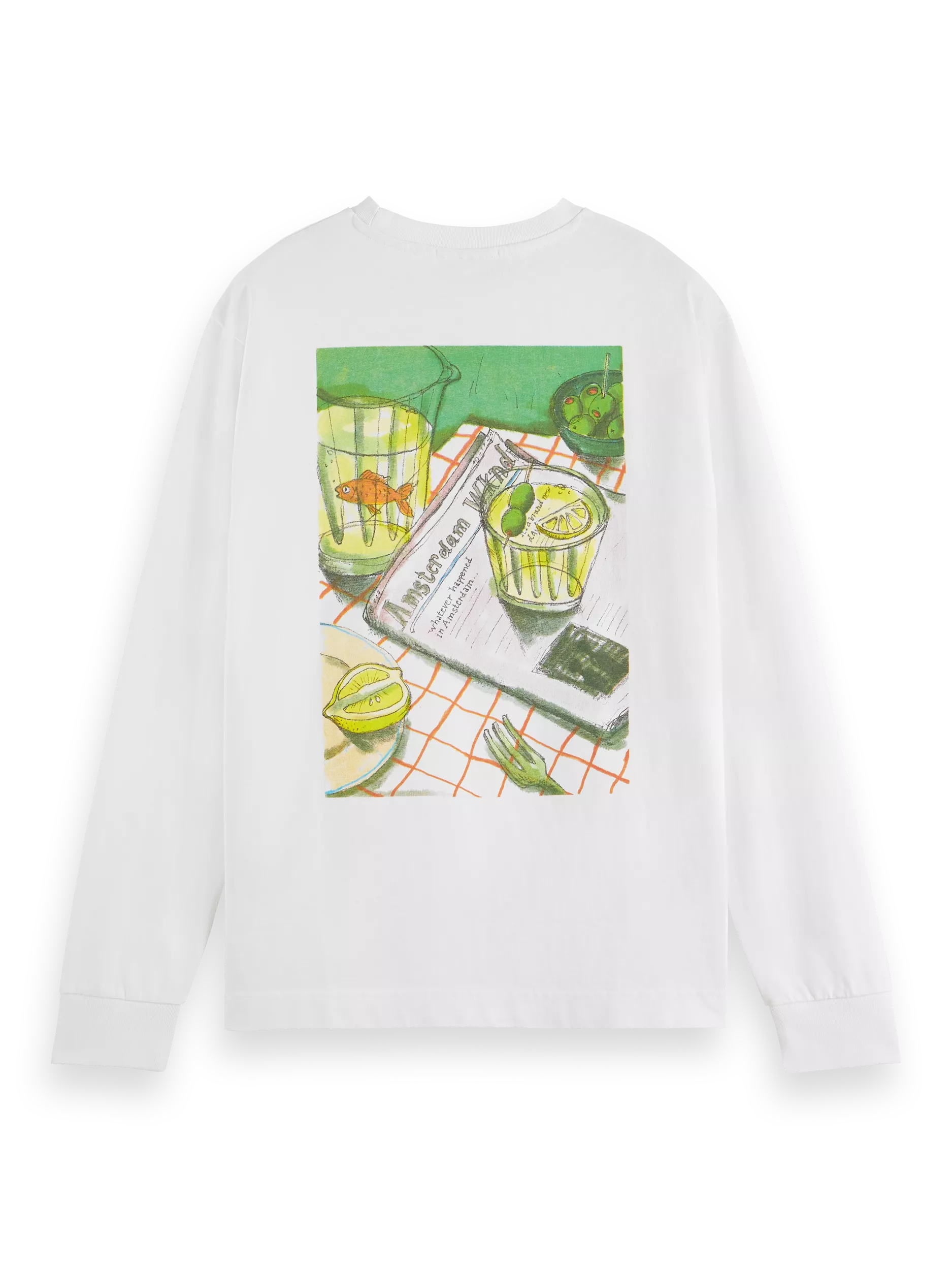 Scotch & Soda - Artwork LS Tee - White