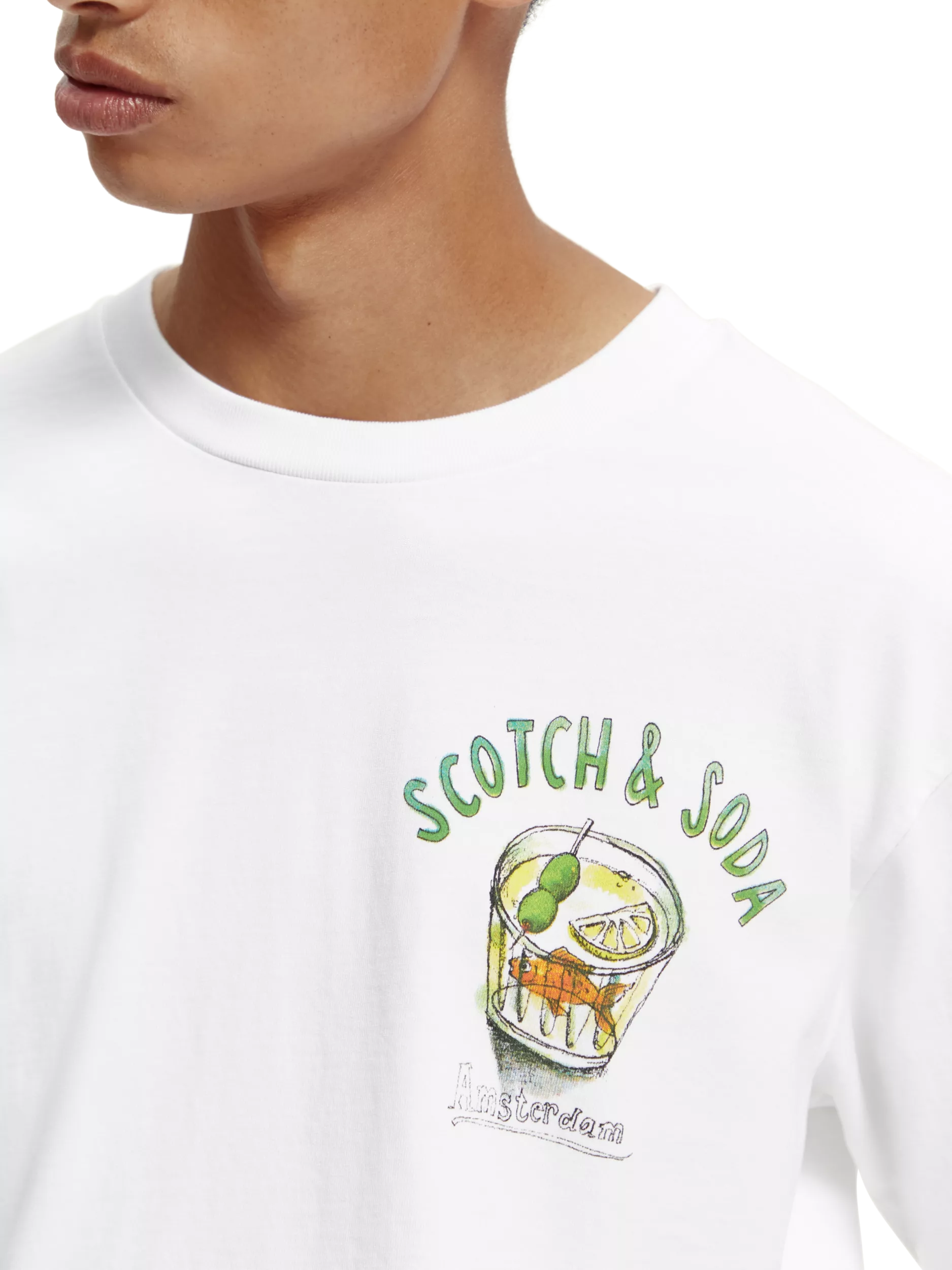 Scotch & Soda - Artwork LS Tee - White