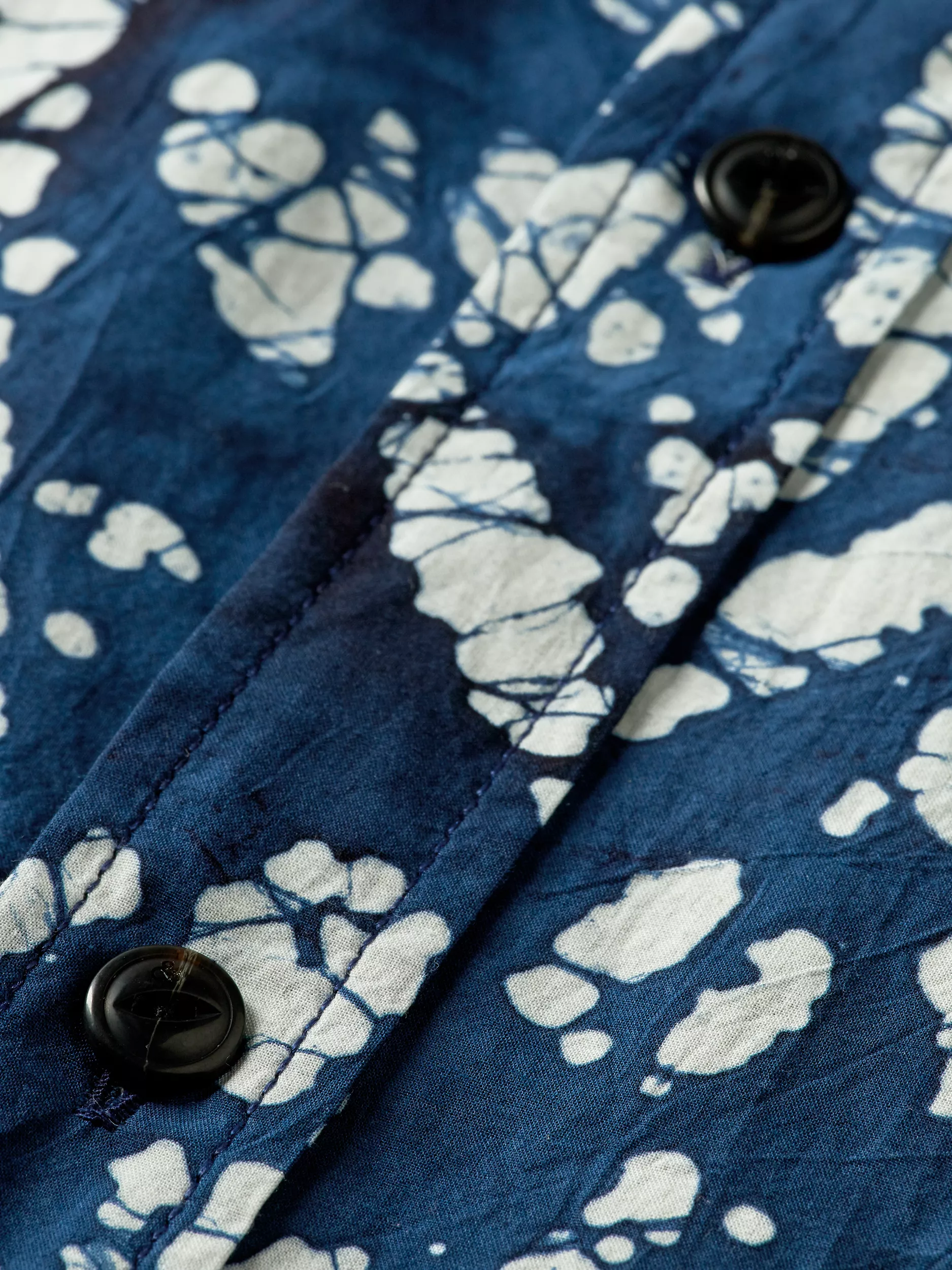 Scotch & Soda - Slim Fit Printed Poplin Shirt - Navy Dapple