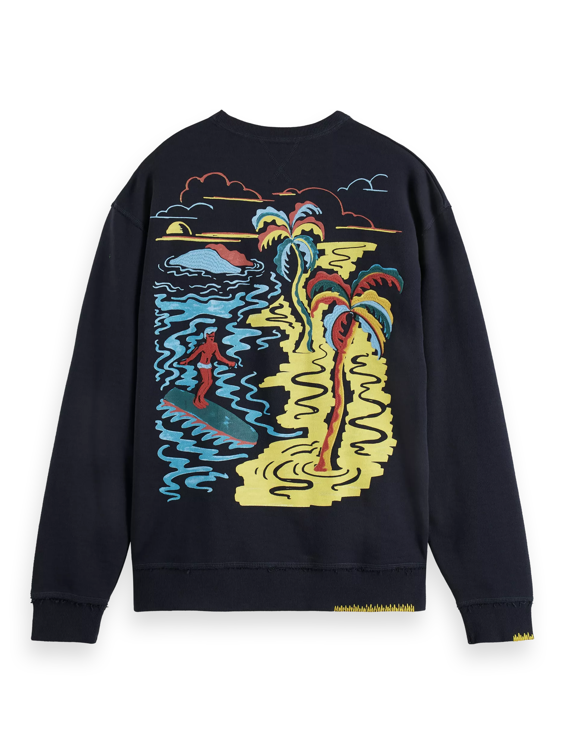 Scotch & Soda - Relaxed Fit Artwork Sweatshirt - Navy