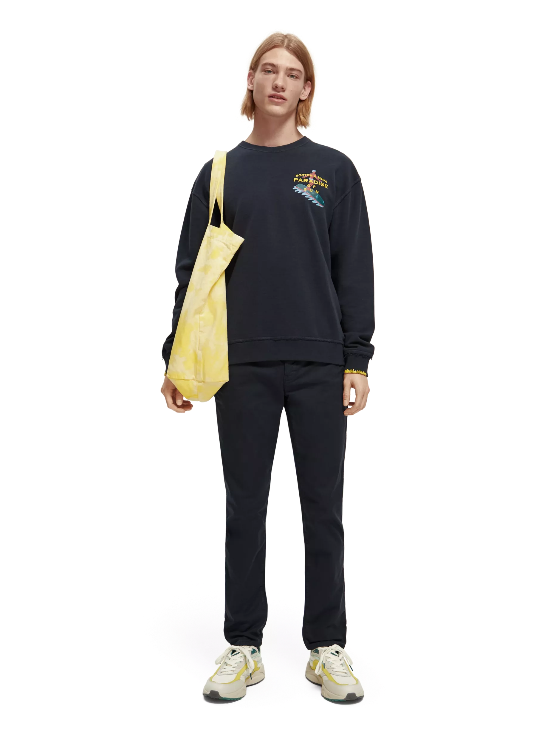 Scotch & Soda - Relaxed Fit Artwork Sweatshirt - Navy