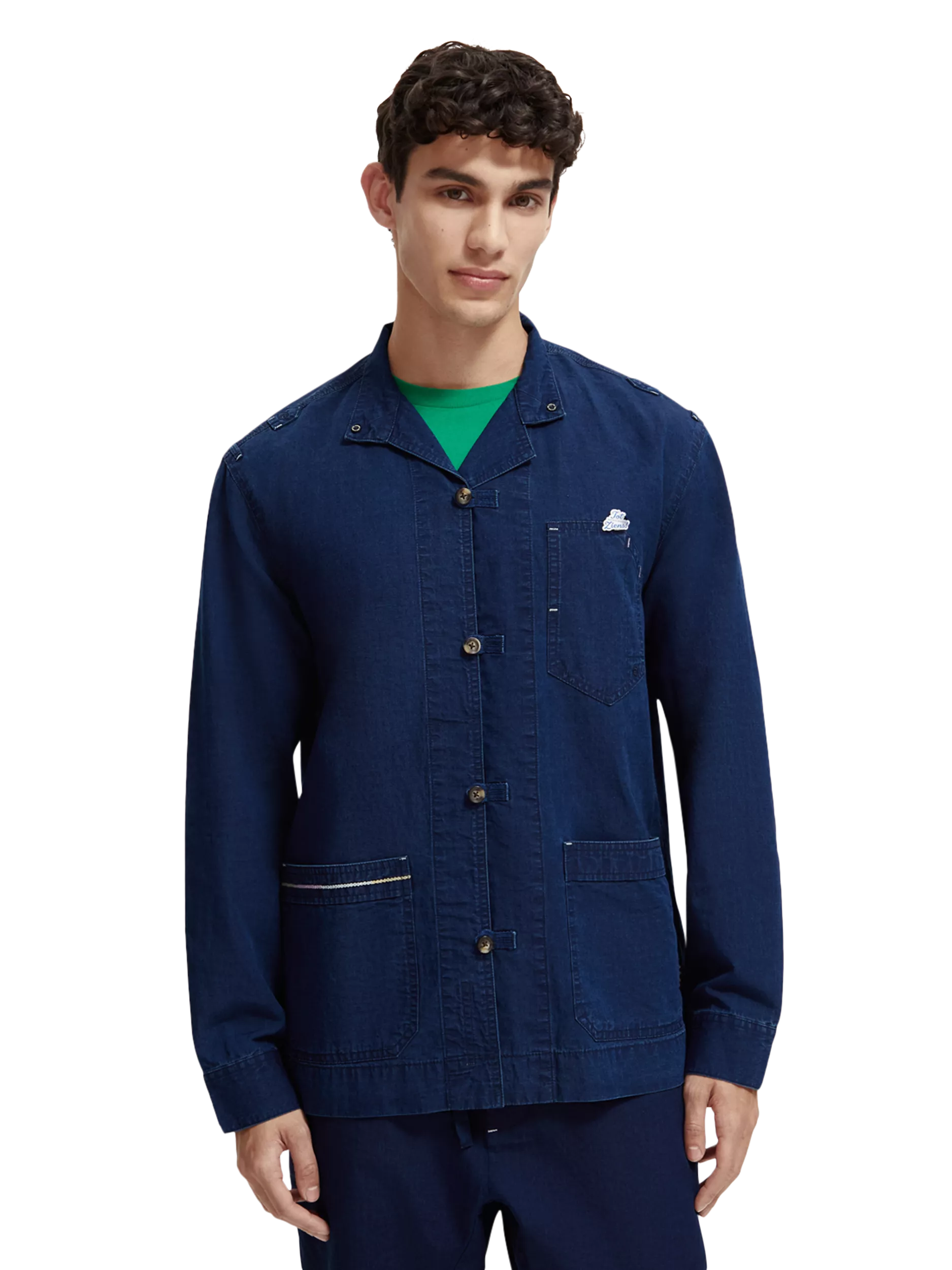 Scotch & Soda - Linen-Blended Overshirt - Indigo