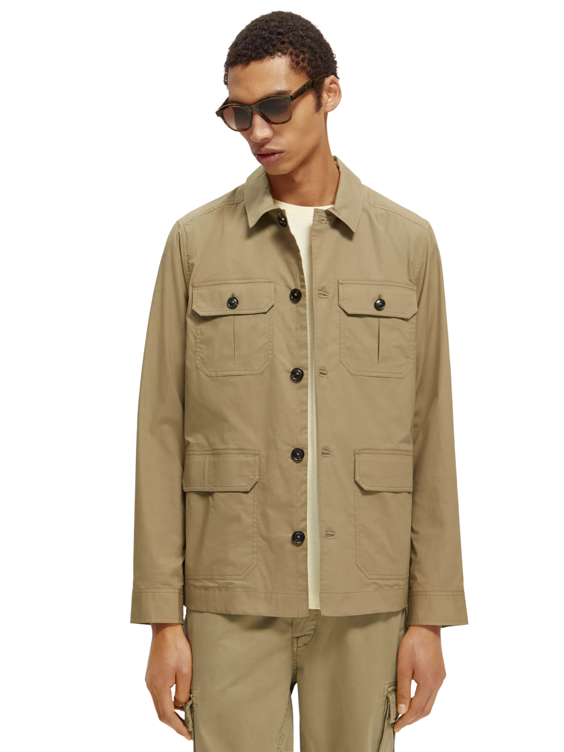 Scotch & Soda - Lightweight Poplin Army Jacket - Khaki
