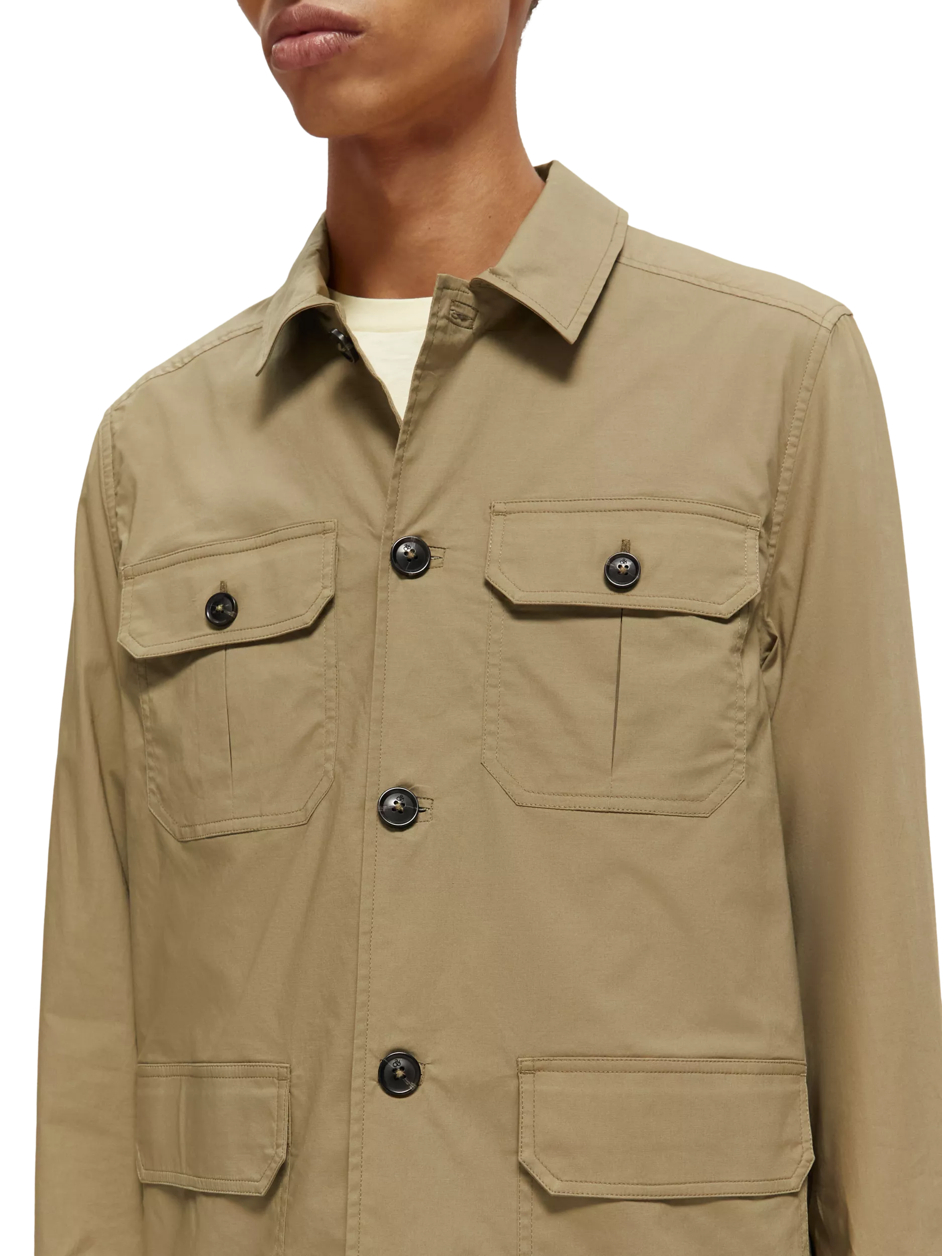 Scotch & Soda - Lightweight Poplin Army Jacket - Khaki