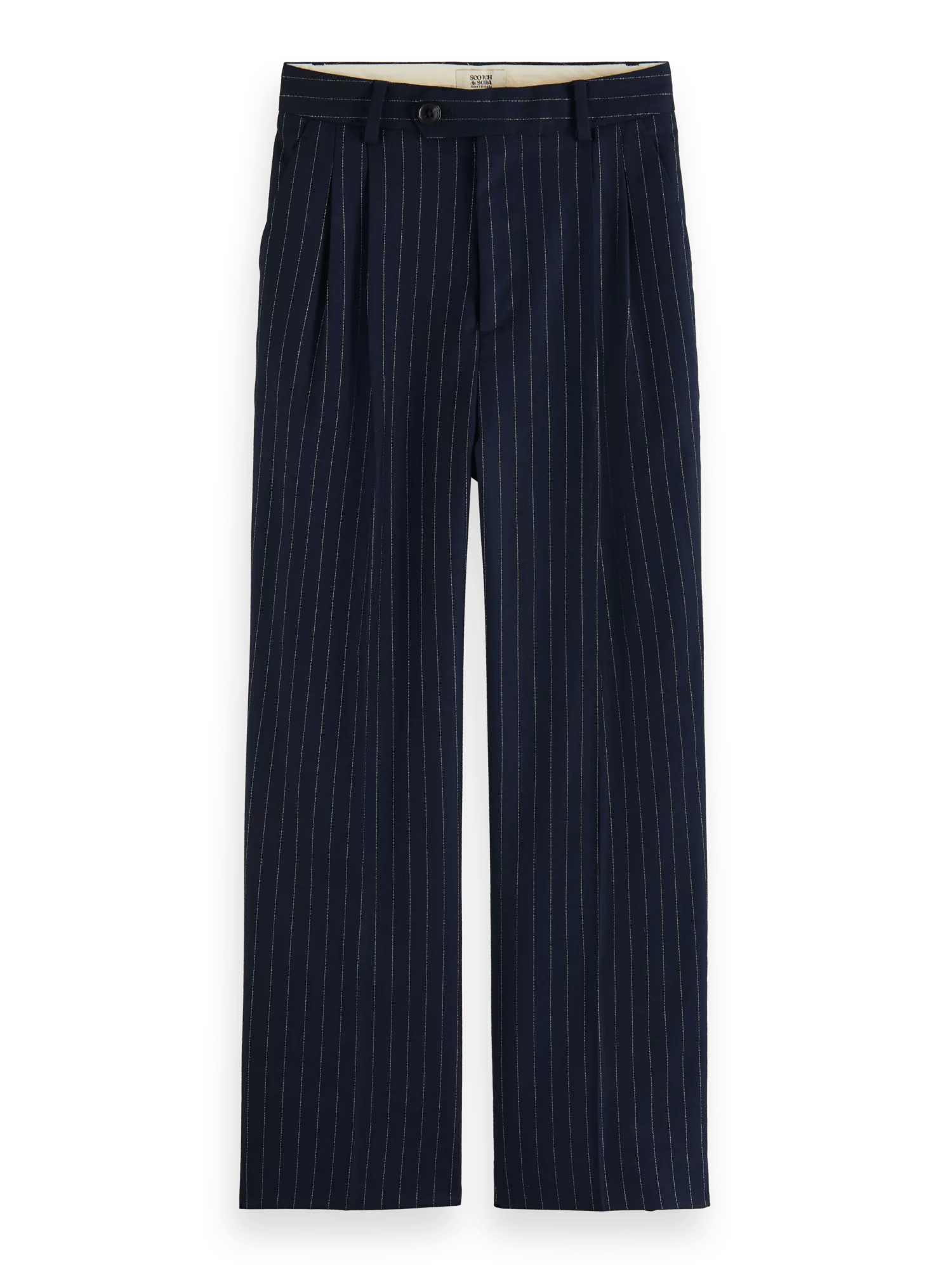 Maison Scotch - Loose Tapered Fit Pinstripe Pant - Night Pinstripe