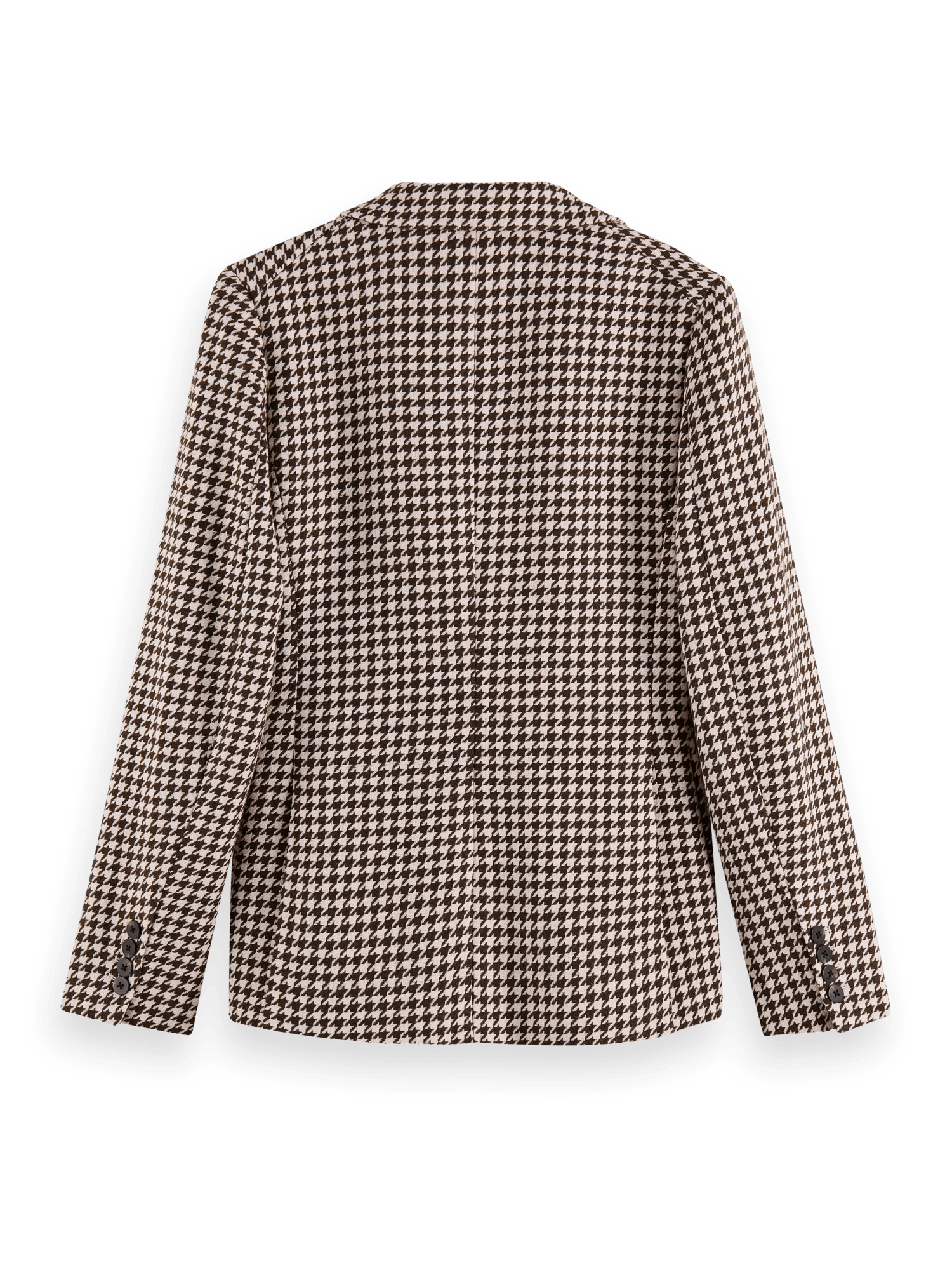 Maison Scotch - Single-Breasted Blazer - Houndstooth Pink Cloud