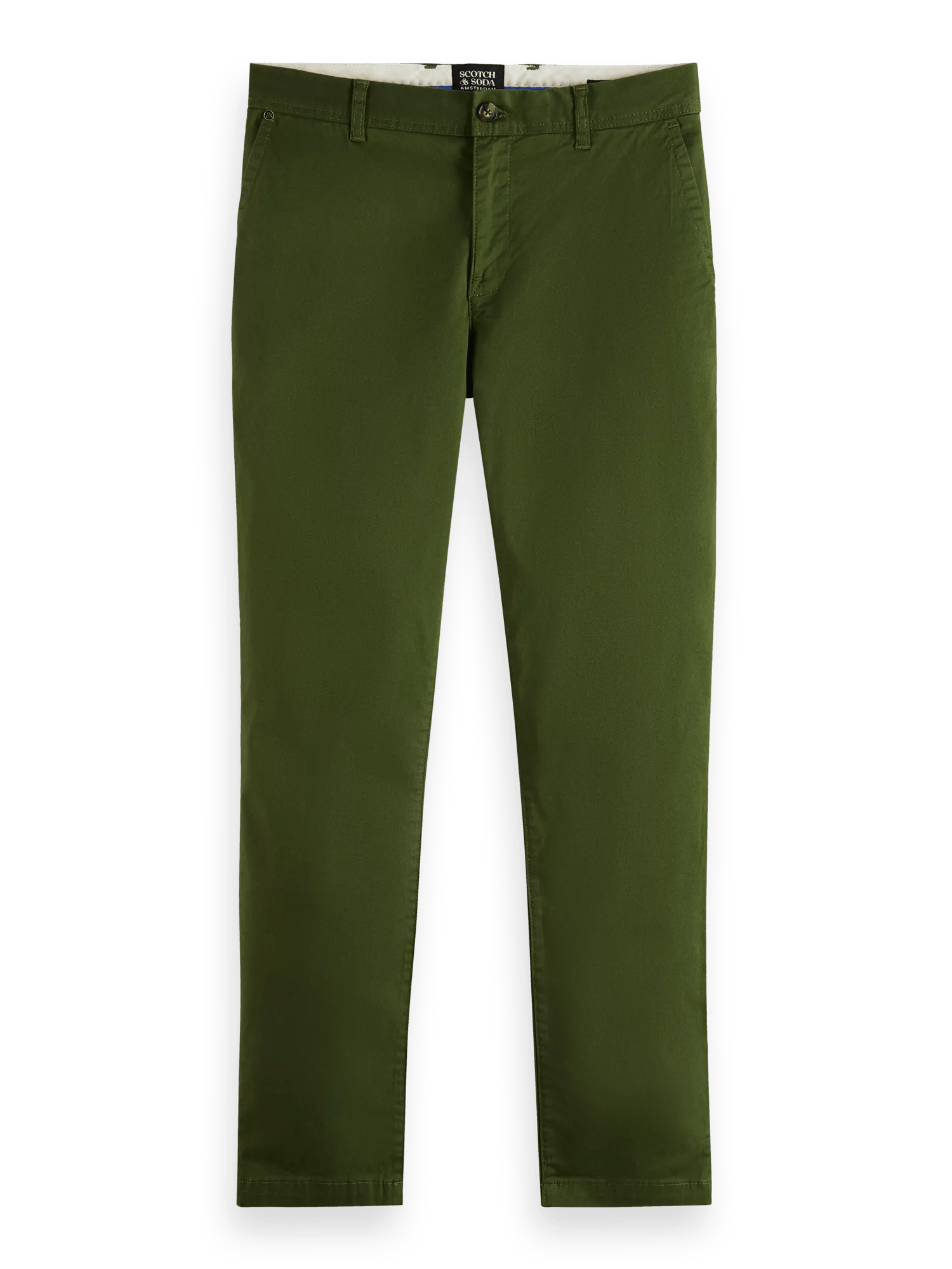 Scotch & Soda - Stuart Regular Slim Fit Chino - Field Green