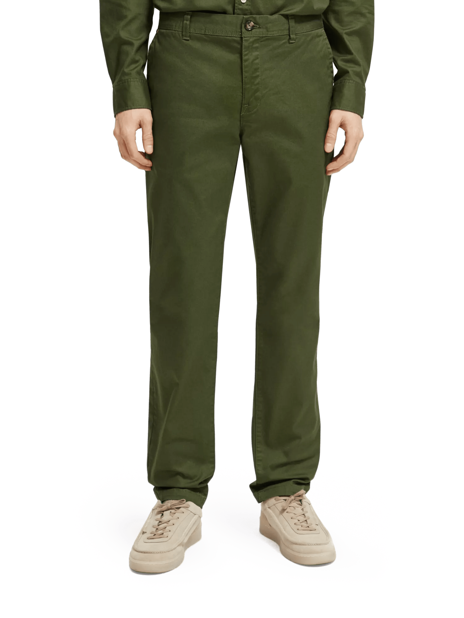 Scotch & Soda - Stuart Regular Slim Fit Chino - Field Green