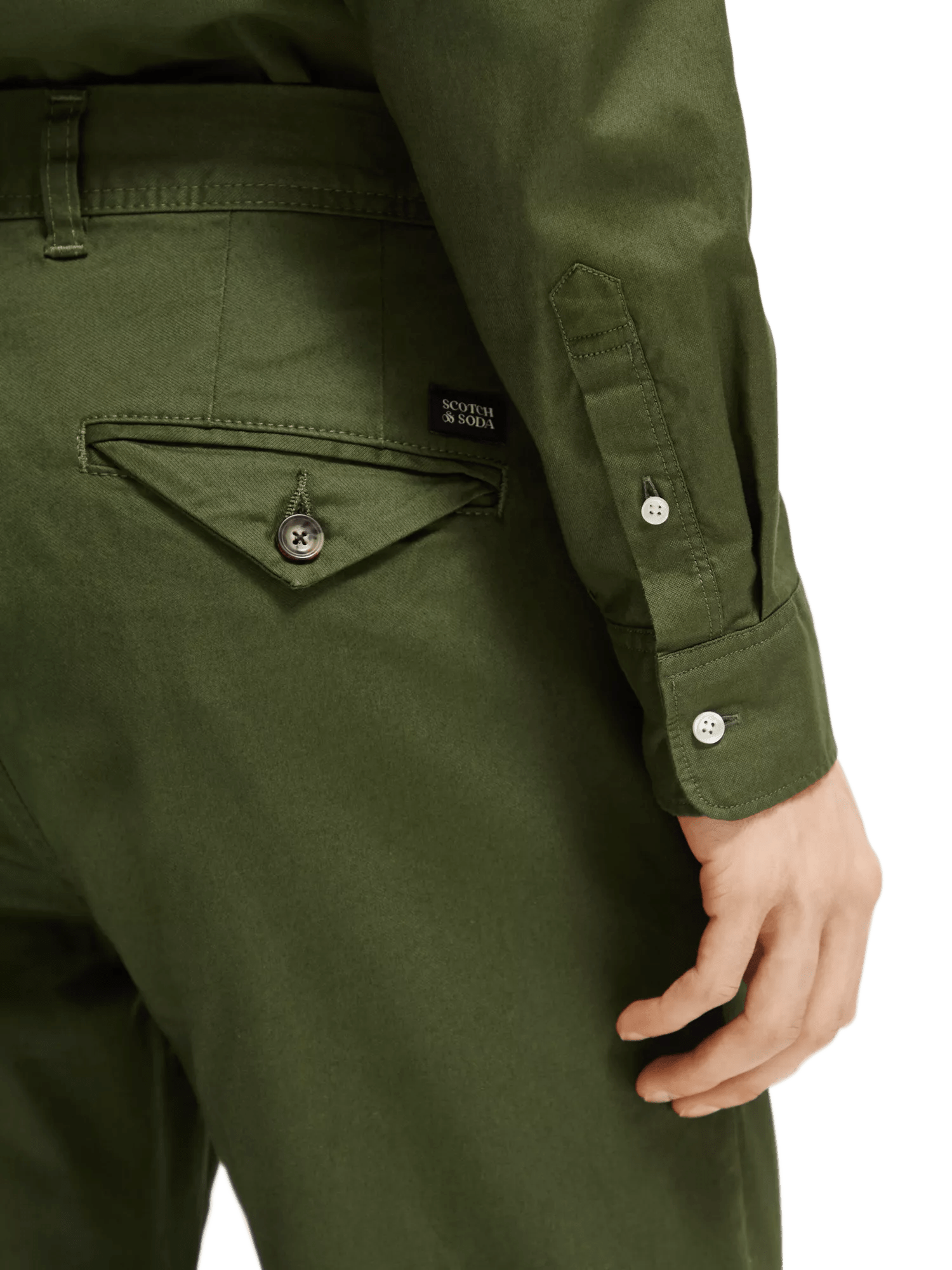Scotch & Soda - Stuart Regular Slim Fit Chino - Field Green