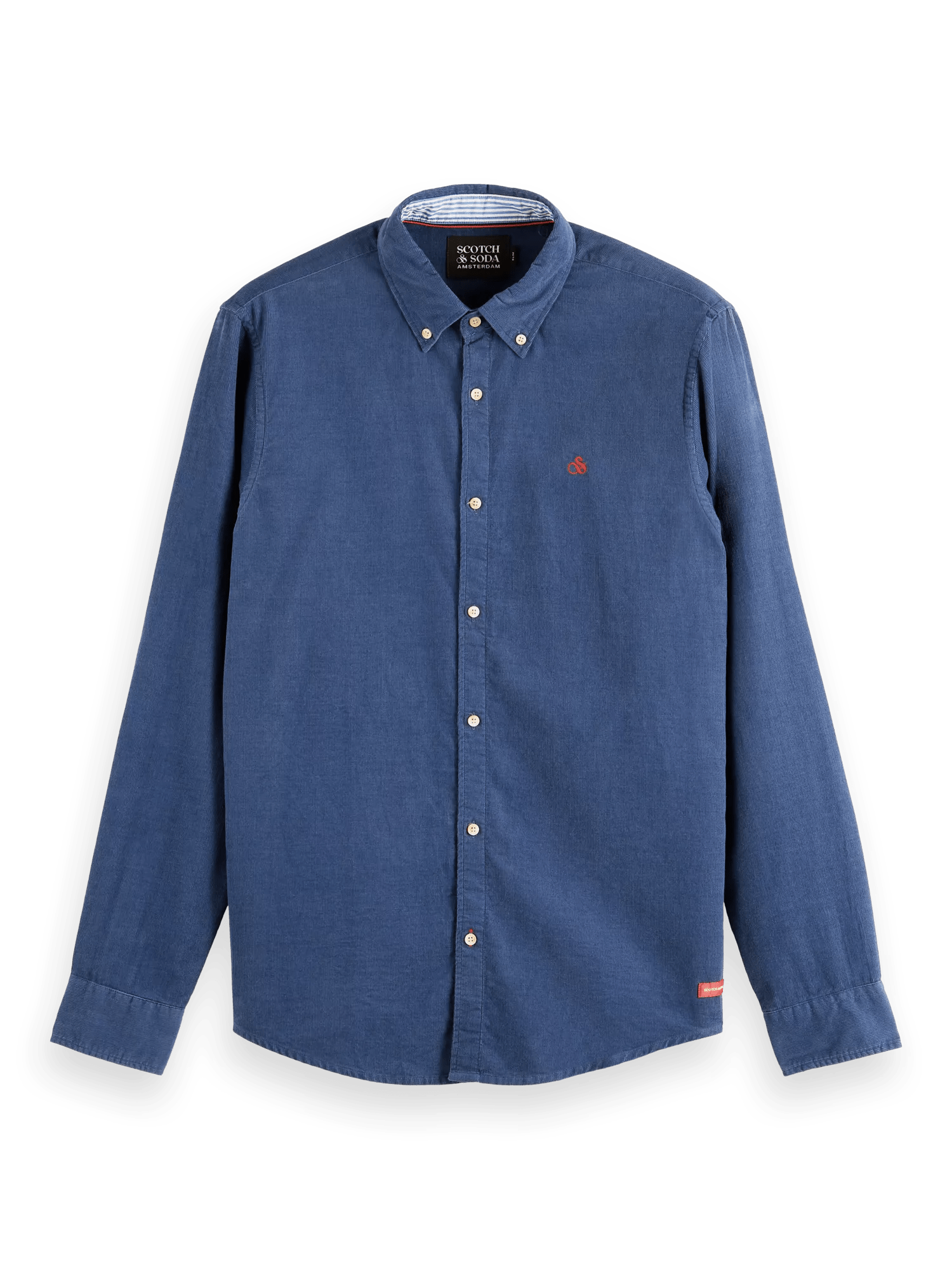 Scotch & Soda - Slim Fit Corduroy Shirt - Storm Blue