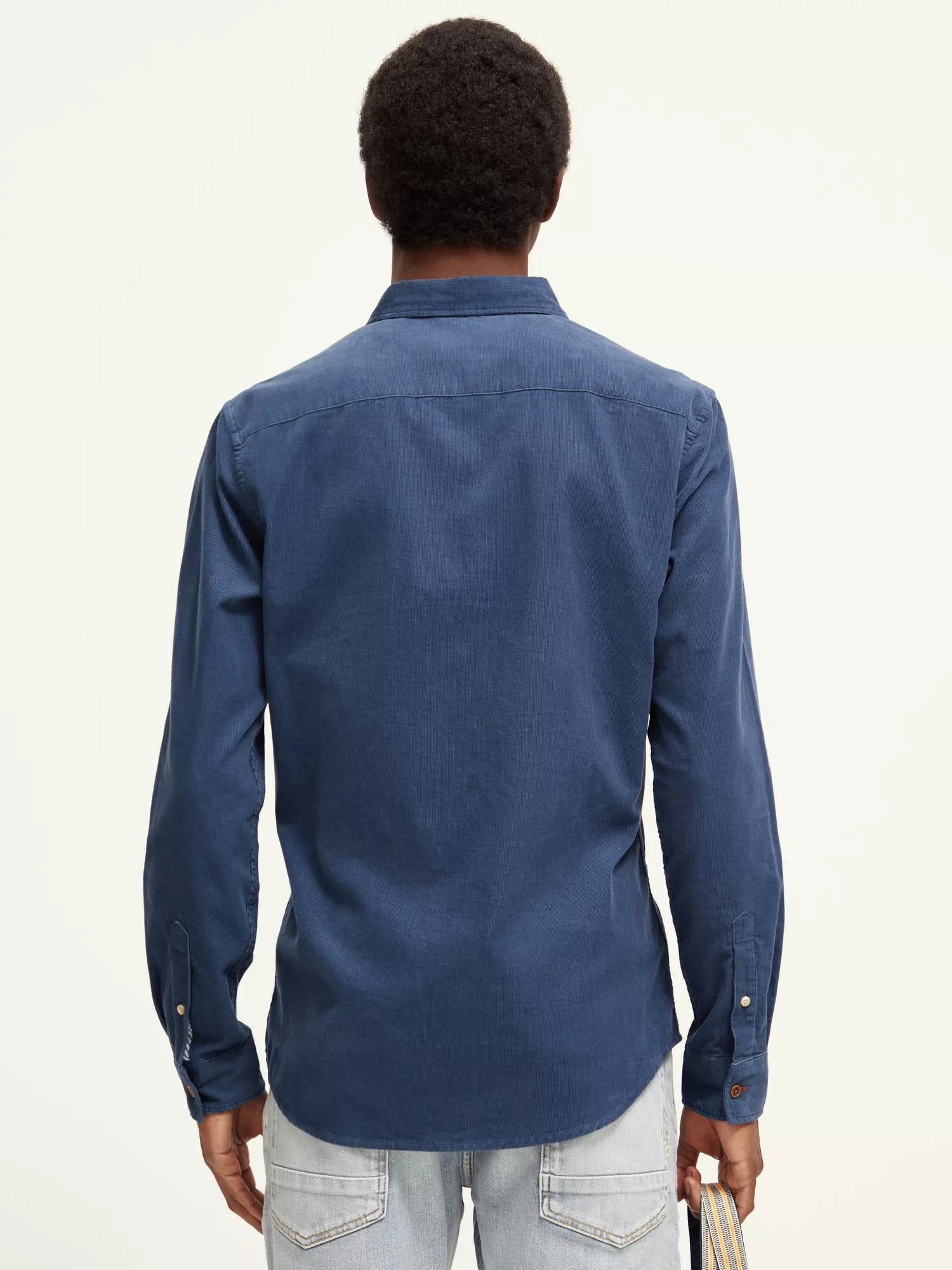 Scotch & Soda - Slim Fit Corduroy Shirt - Storm Blue