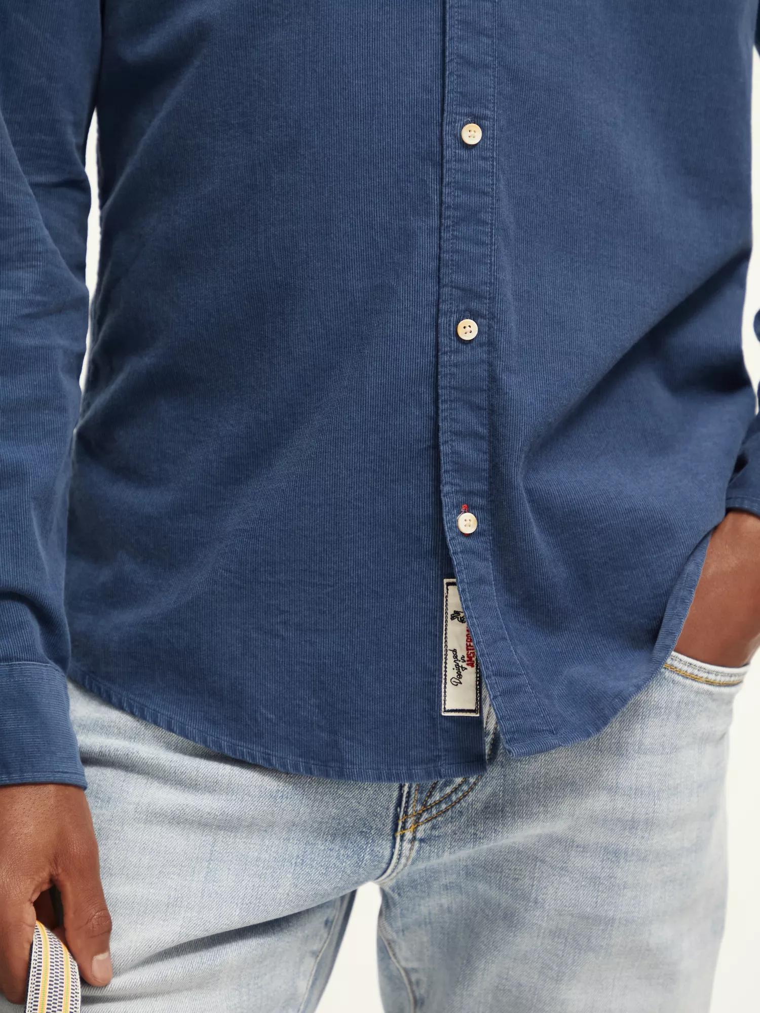 Scotch & Soda - Slim Fit Corduroy Shirt - Storm Blue