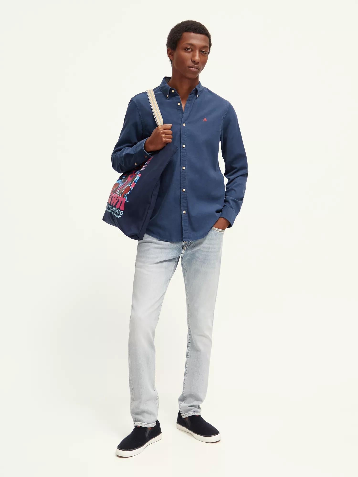 Scotch & Soda - Slim Fit Corduroy Shirt - Storm Blue