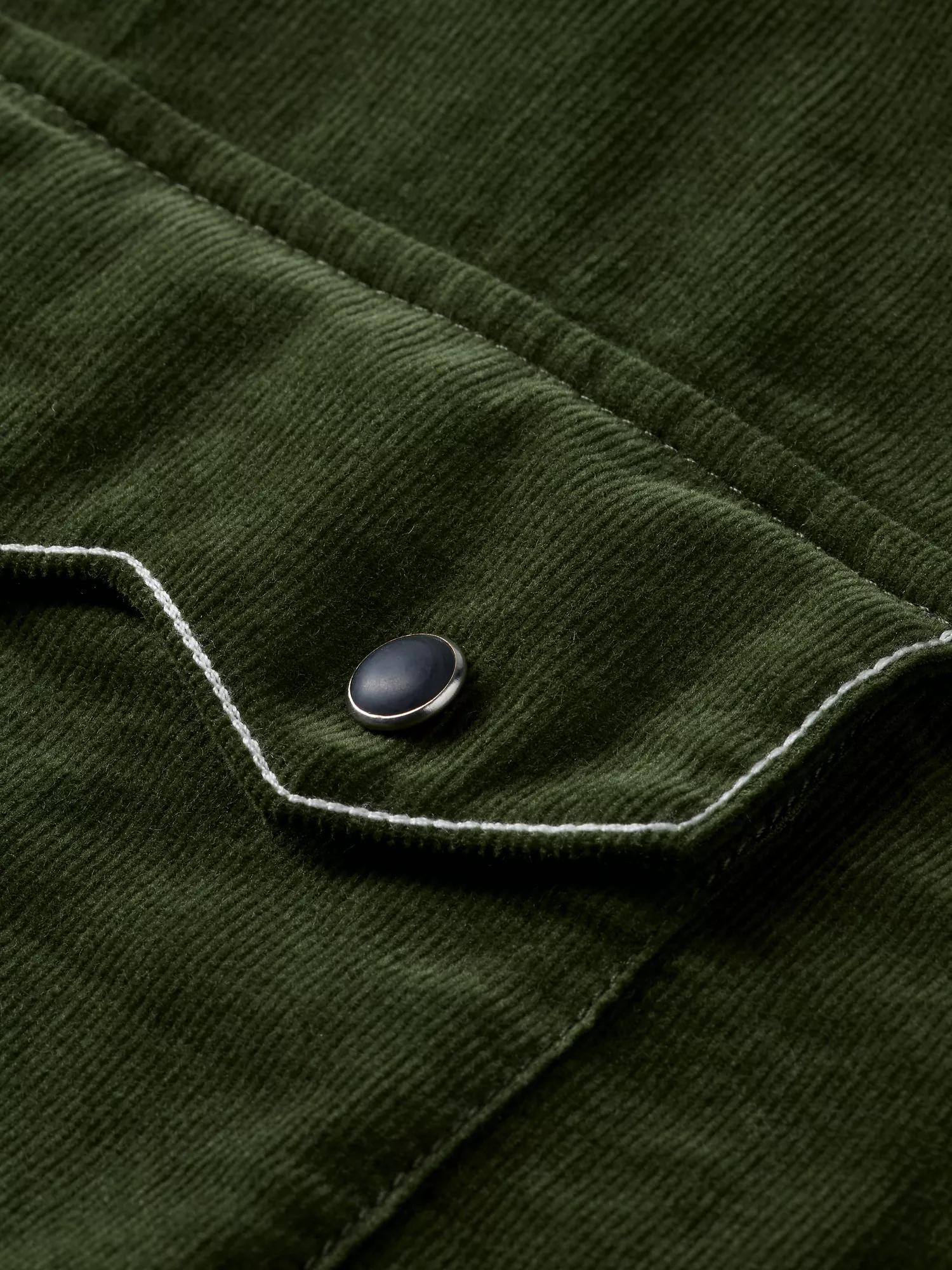 Scotch & Soda - Corduroy Western Shirt - Field Green
