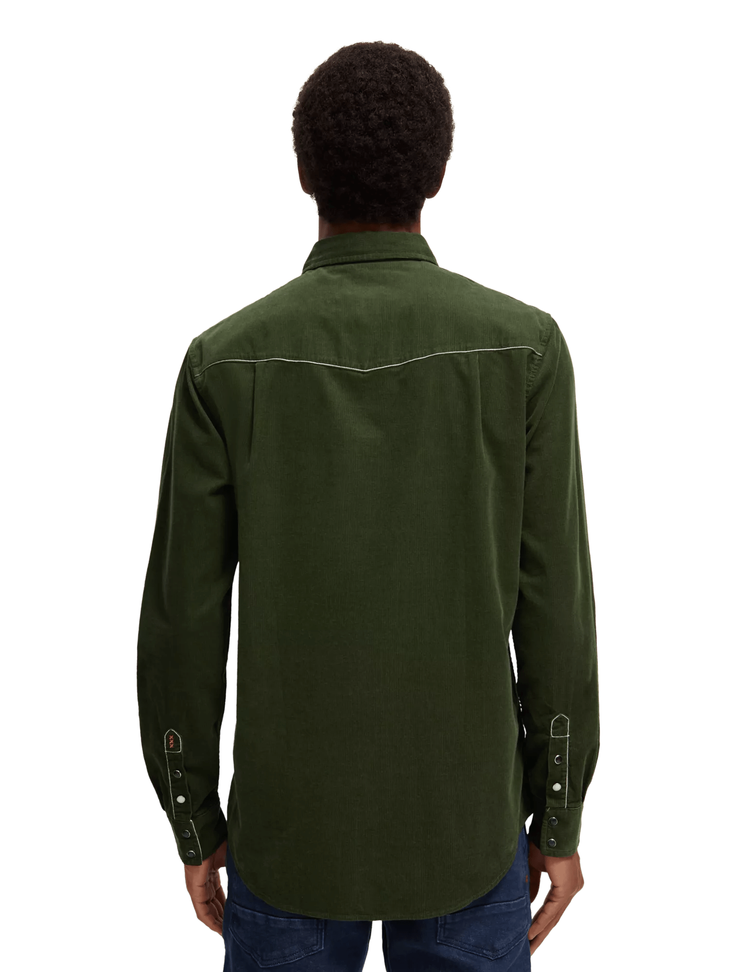 Scotch & Soda - Corduroy Western Shirt - Field Green