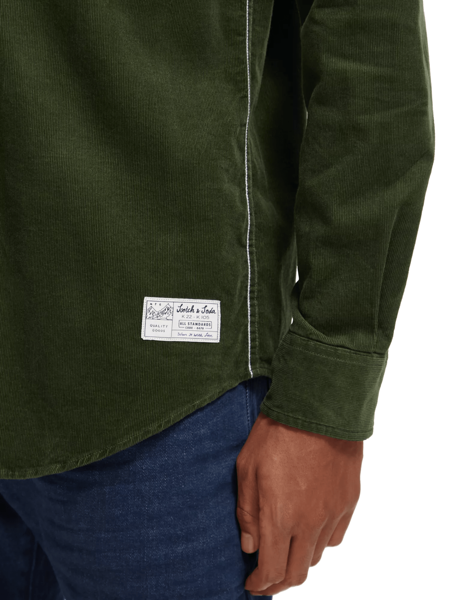 Scotch & Soda - Corduroy Western Shirt - Field Green