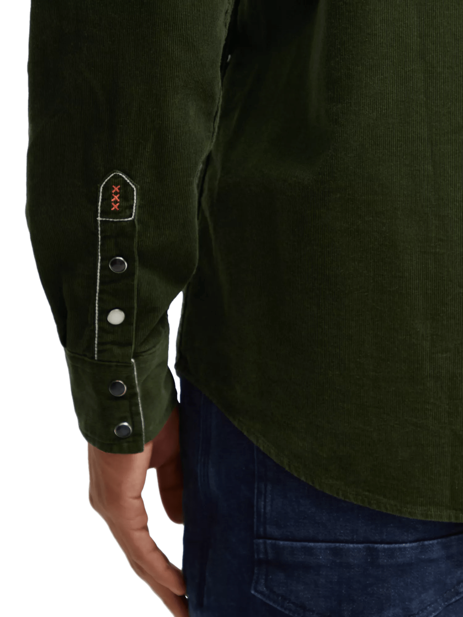Scotch & Soda - Corduroy Western Shirt - Field Green