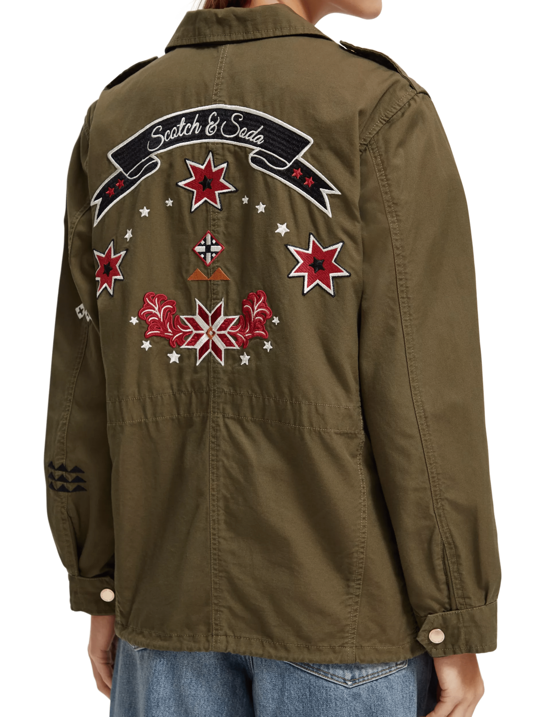 Maison Scotch - Embroidered Festival Jacket - Military