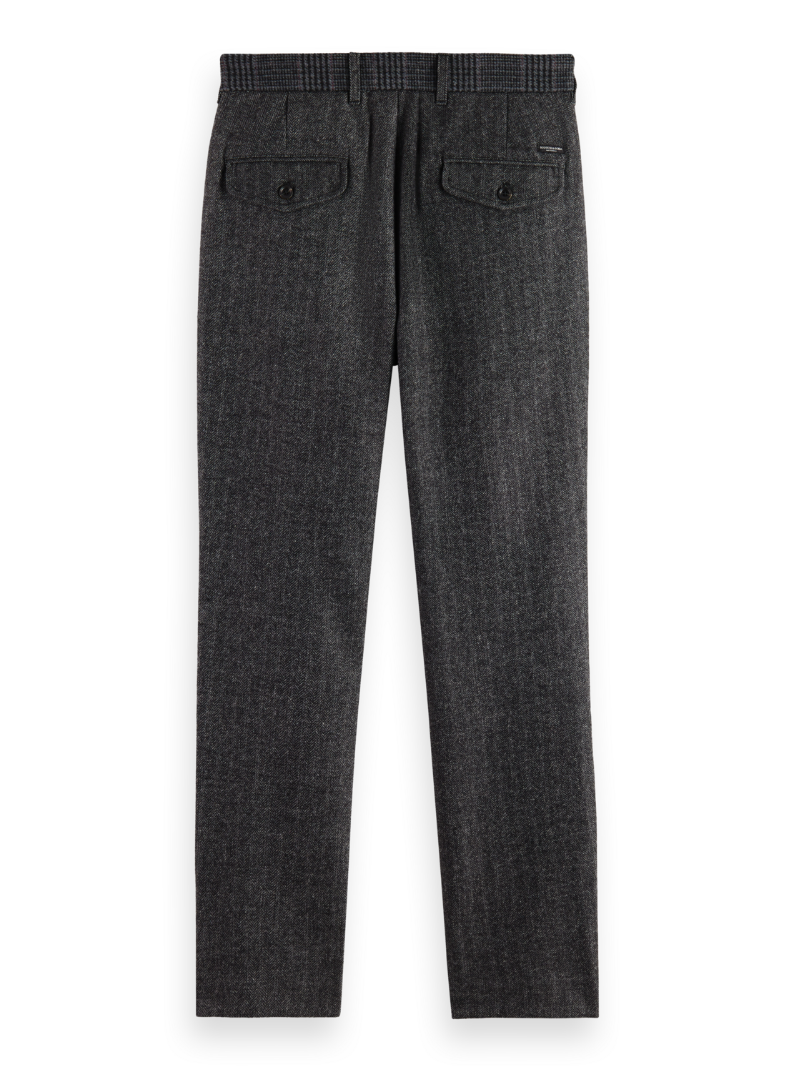 Scotch & Soda - Stuart Regular Slim Fit Chino - Grey Black Herringbone