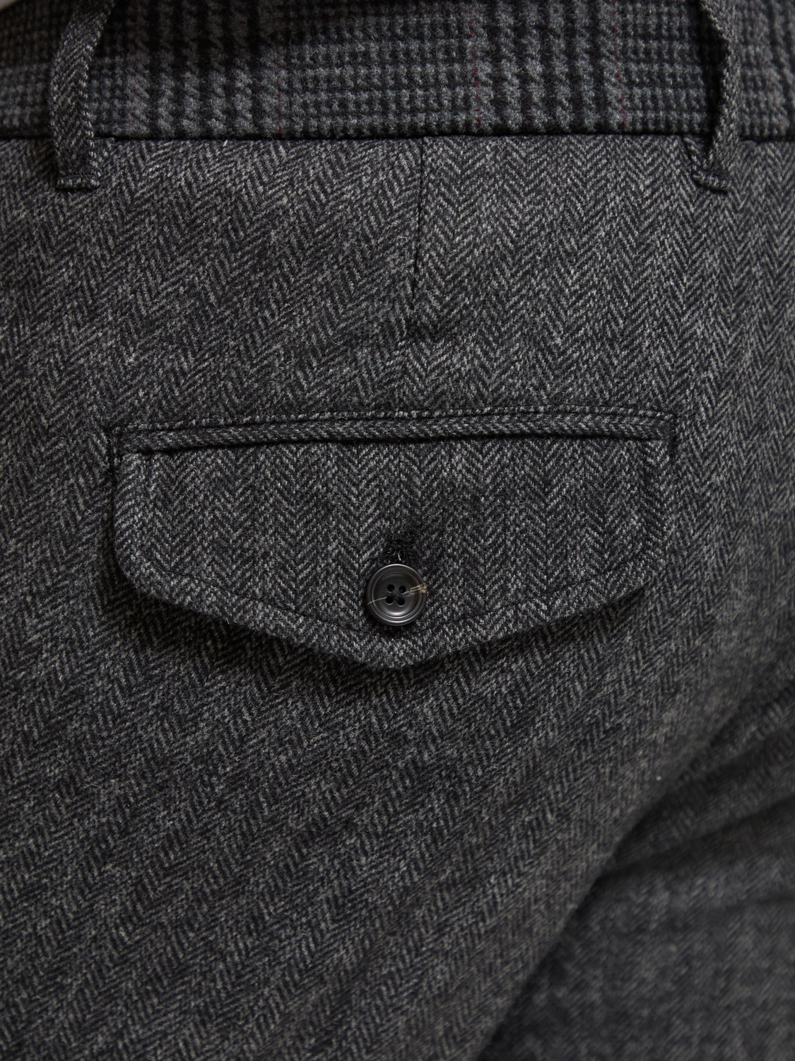 Scotch & Soda - Stuart Regular Slim Fit Chino - Grey Black Herringbone