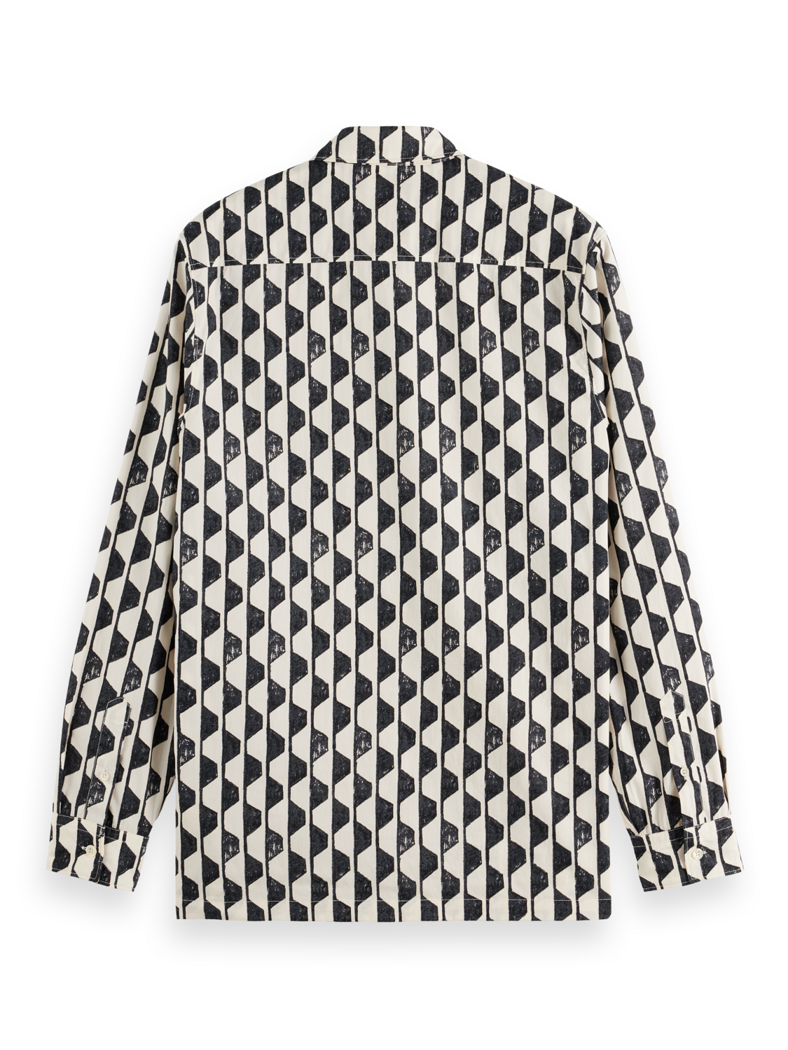 Scotch & Soda - Geo Print Regular Fit Shirt - Imagine White Stripe