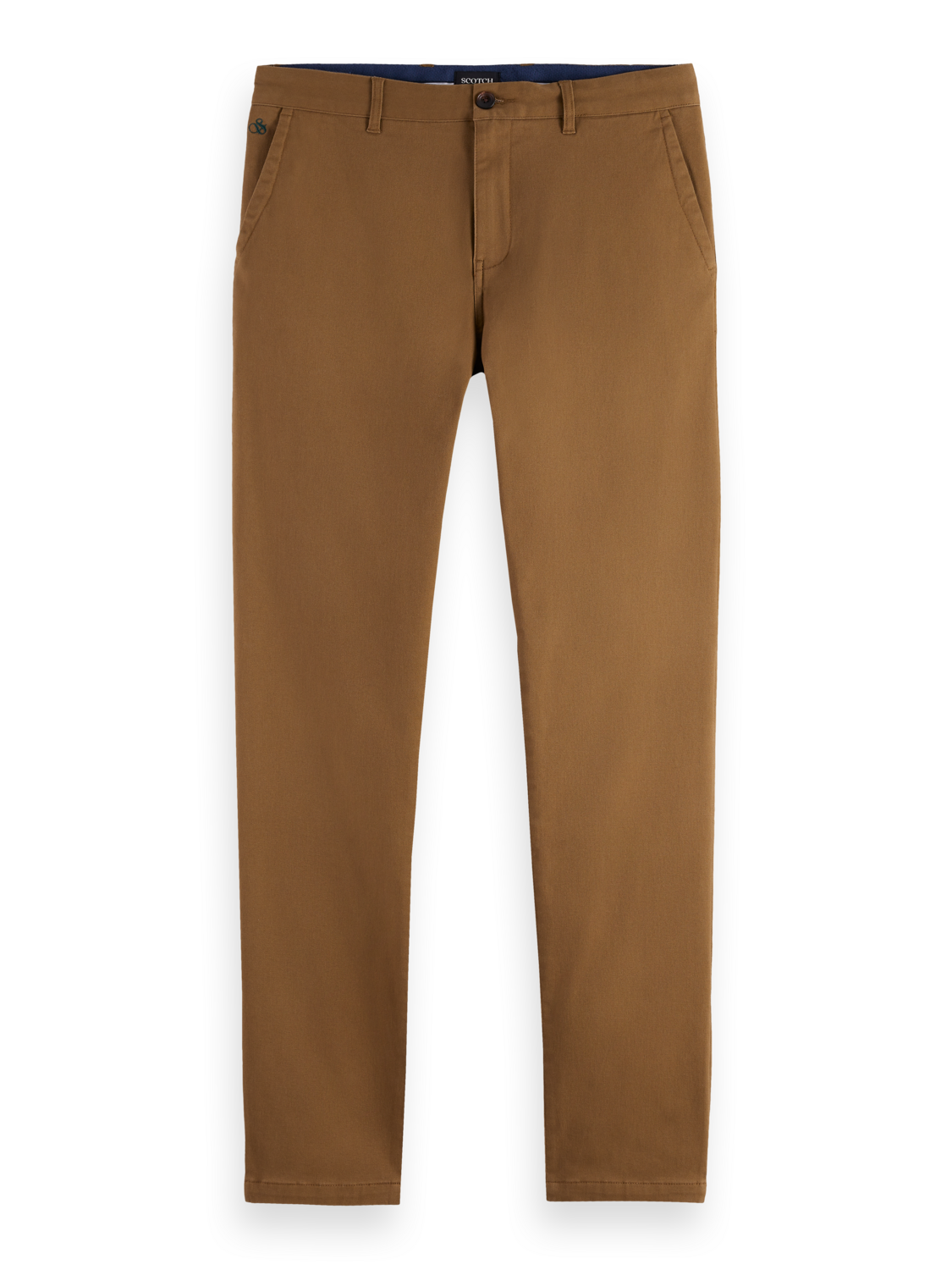 Scotch & Soda - Stuart Washed Regular Slim Fit Chino - Golden Brown