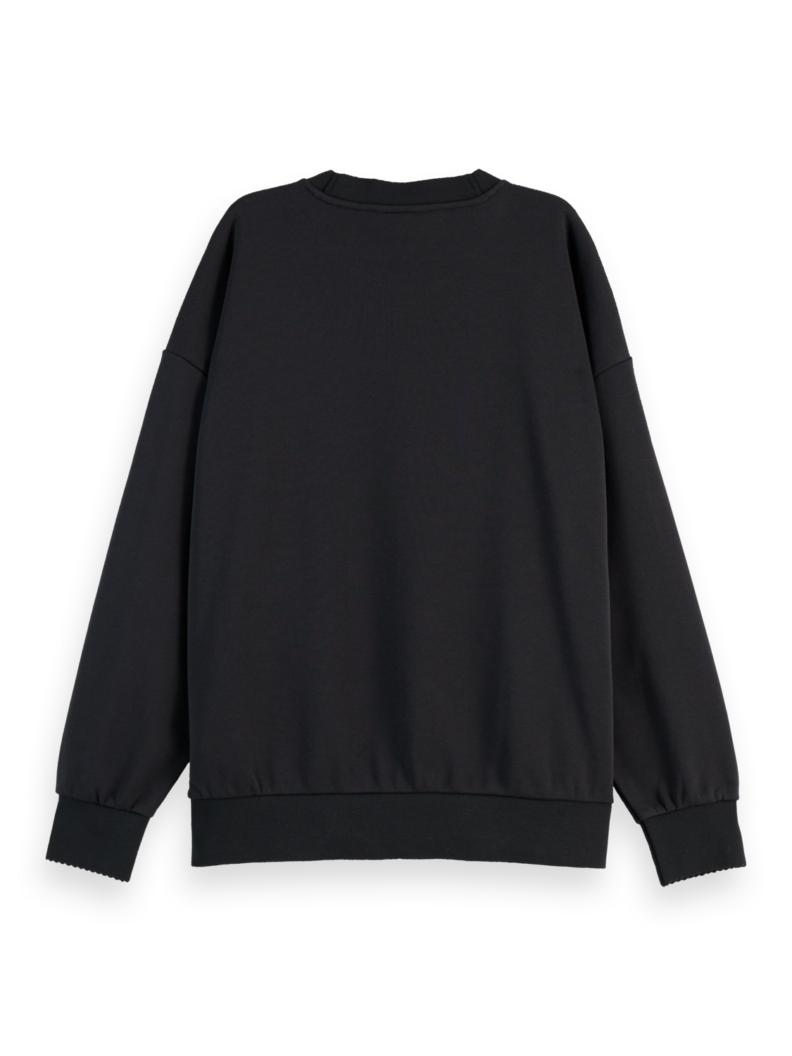 Maison Scotch - Foil Print Oversized Sweatshirt - Black
